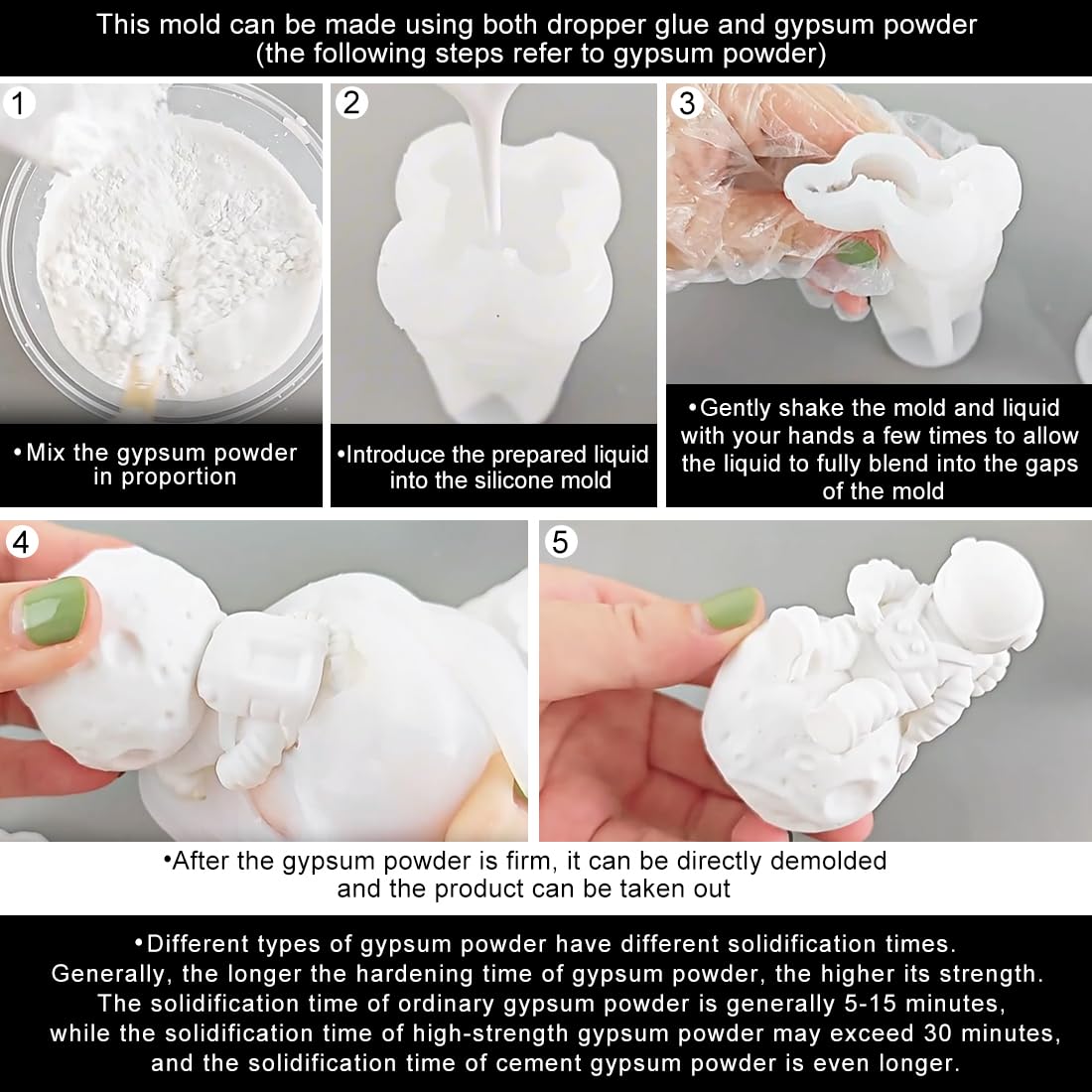 Space Planet Resin Molds Silicone，【7-Piece Set】 Epoxy Resin Space Astronaut Silicone molds,3D Resin Spaceballs Molds, Small Rocket Silicone Model, Space Rabbit DIY Gift Sets for Teens (【Kit 3】)