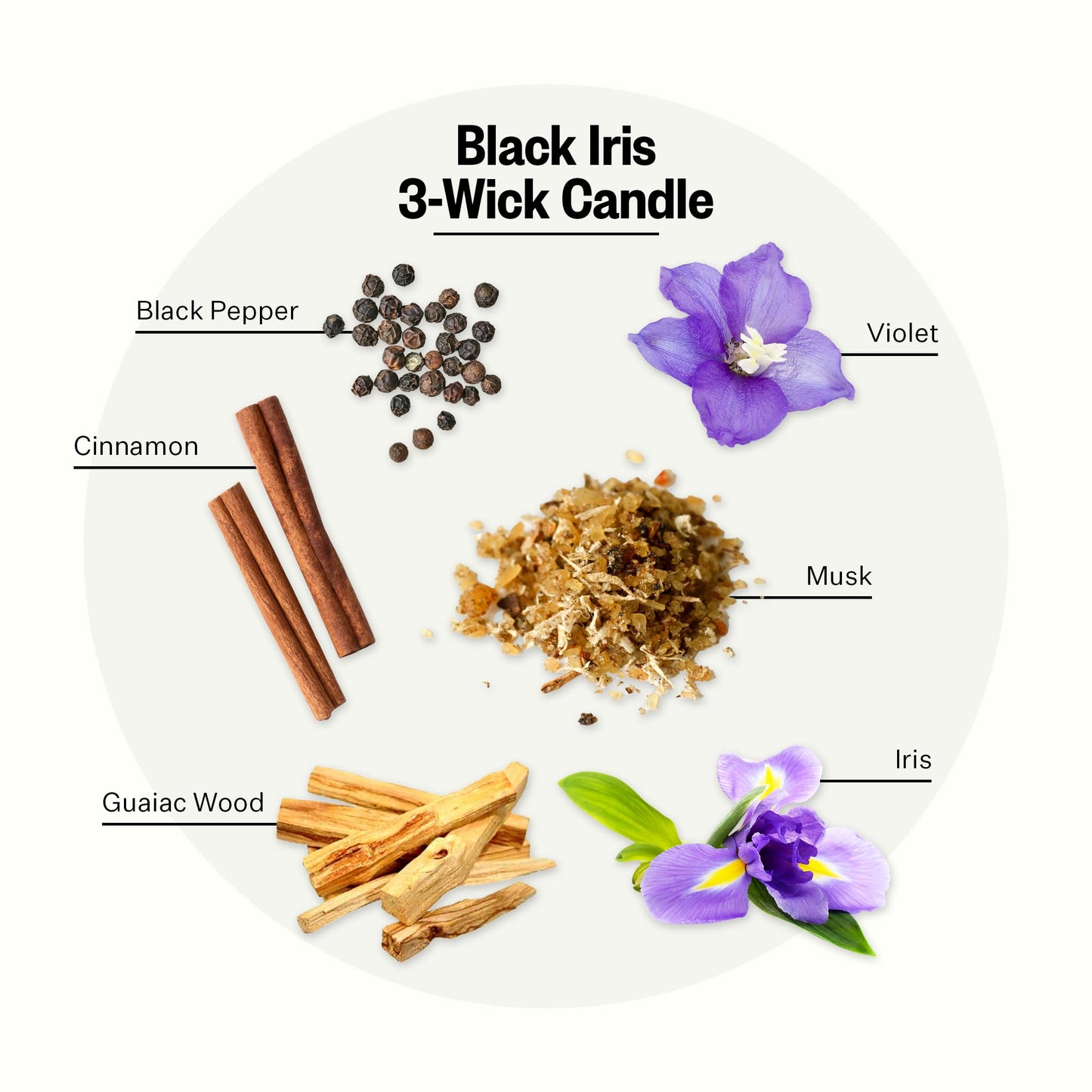 Apotheke 3-Wick Scented Candles for Home, Black Iris Oak - 26 oz Soy Wax Aromatherapy Jar Candle Gift for Women & Men with Perfume-Grade Essential Oils - Black Pepper, Cinnamon, Musk & Violet