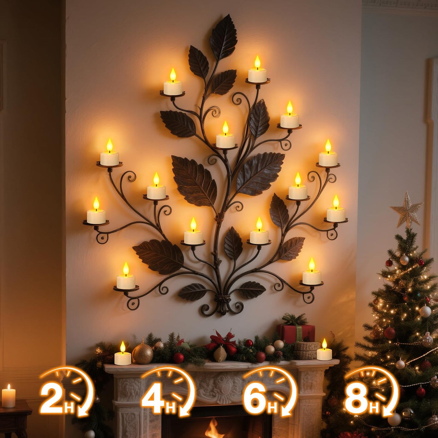 SoulBay Rechargeable Tea Lights with Remote, 12pcs Flameless Flickering LED Candles with Timer & USB Charging Cable, No Battery Needed, for Home Lantern Table Party Holiday Decorations