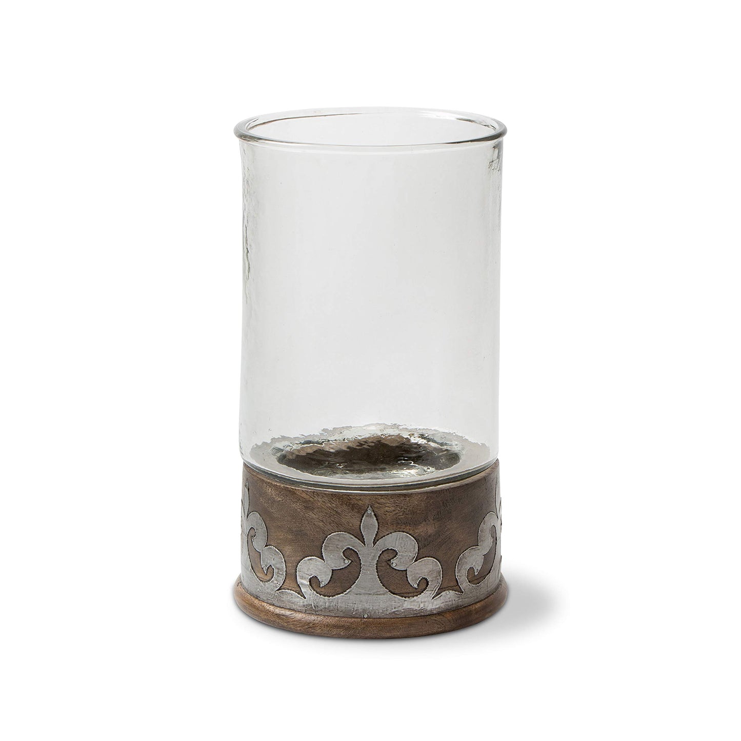 Wood and Inlay Metal Heritage Collection 16.5-Inch Tall Candleholder