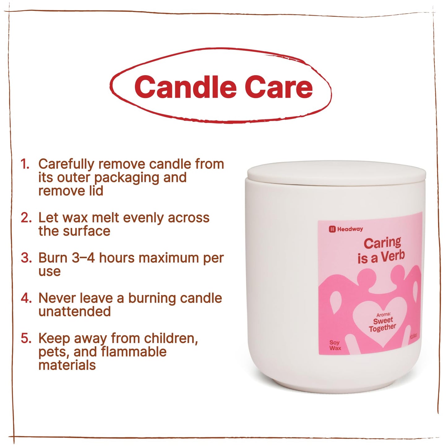 Headway White Jar Scented Candle - Vanilla + Milk Fragrance - 100% Soy Wax Scented Candles for Home, Valentines Day - Couples Gifts - Long-Burning Aromatherapy