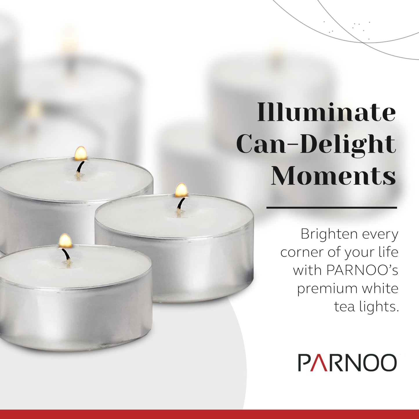 Tealight Candles in Metal Cups - Clean White Unscented with 8 Hour Long-Burning Time, Bulk Votives for Romantic Dinners, Weddings, Spas & Hotels by PARNOO (75 Count, Classic)