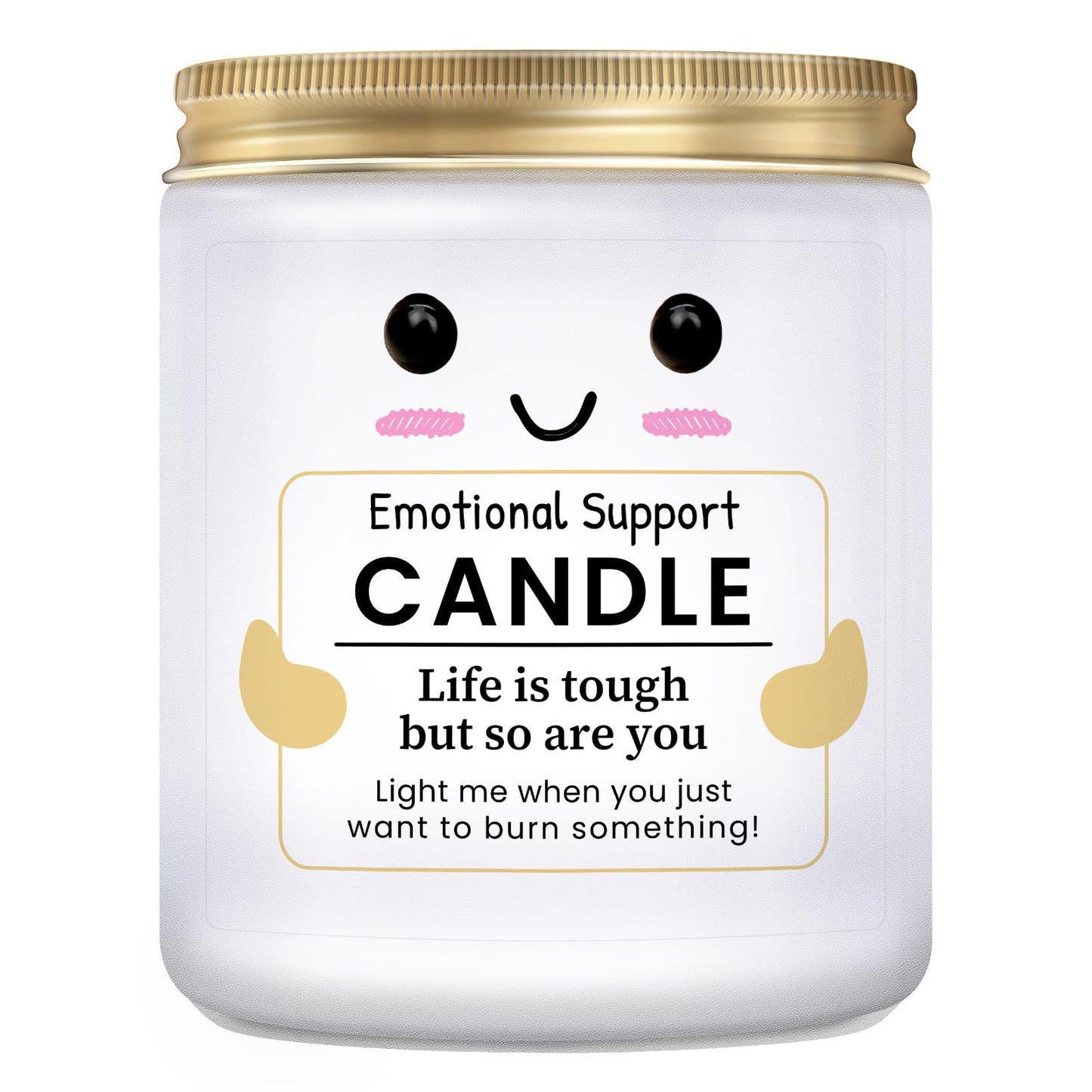 Funny Emotional Support Gifts,Inspirational Gifts for Women, Positive Affirmation, Stress Relief Gift for Women, Men, Coworker, Friend Motivational, New Job Gift - Lavender Scented Candles