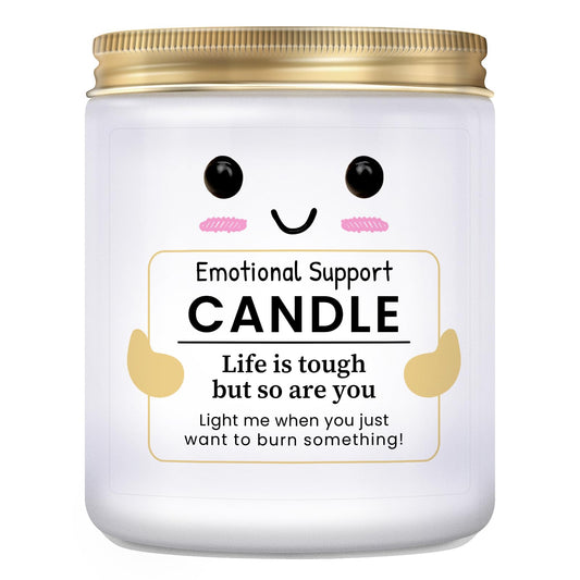 Funny Emotional Support Gifts,Inspirational Gifts for Women, Positive Affirmation, Stress Relief Gift for Women, Men, Coworker, Friend Motivational, New Job Gift - Lavender Scented Candles