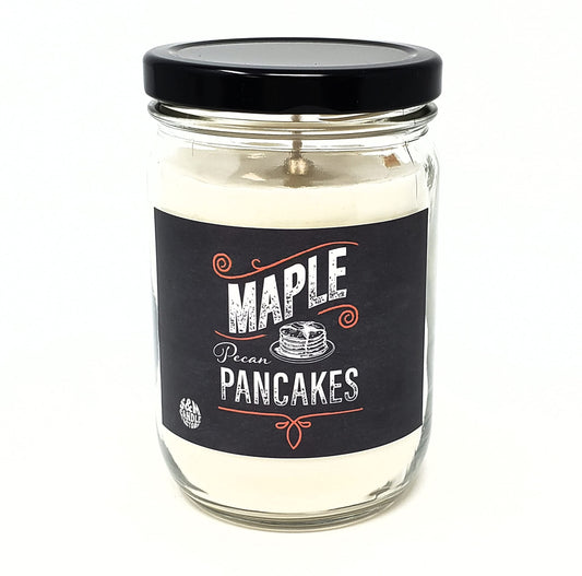 Maple Pecan Pancakes Candle ~ All Natural Premium Soy Candle ~ 12oz Jar