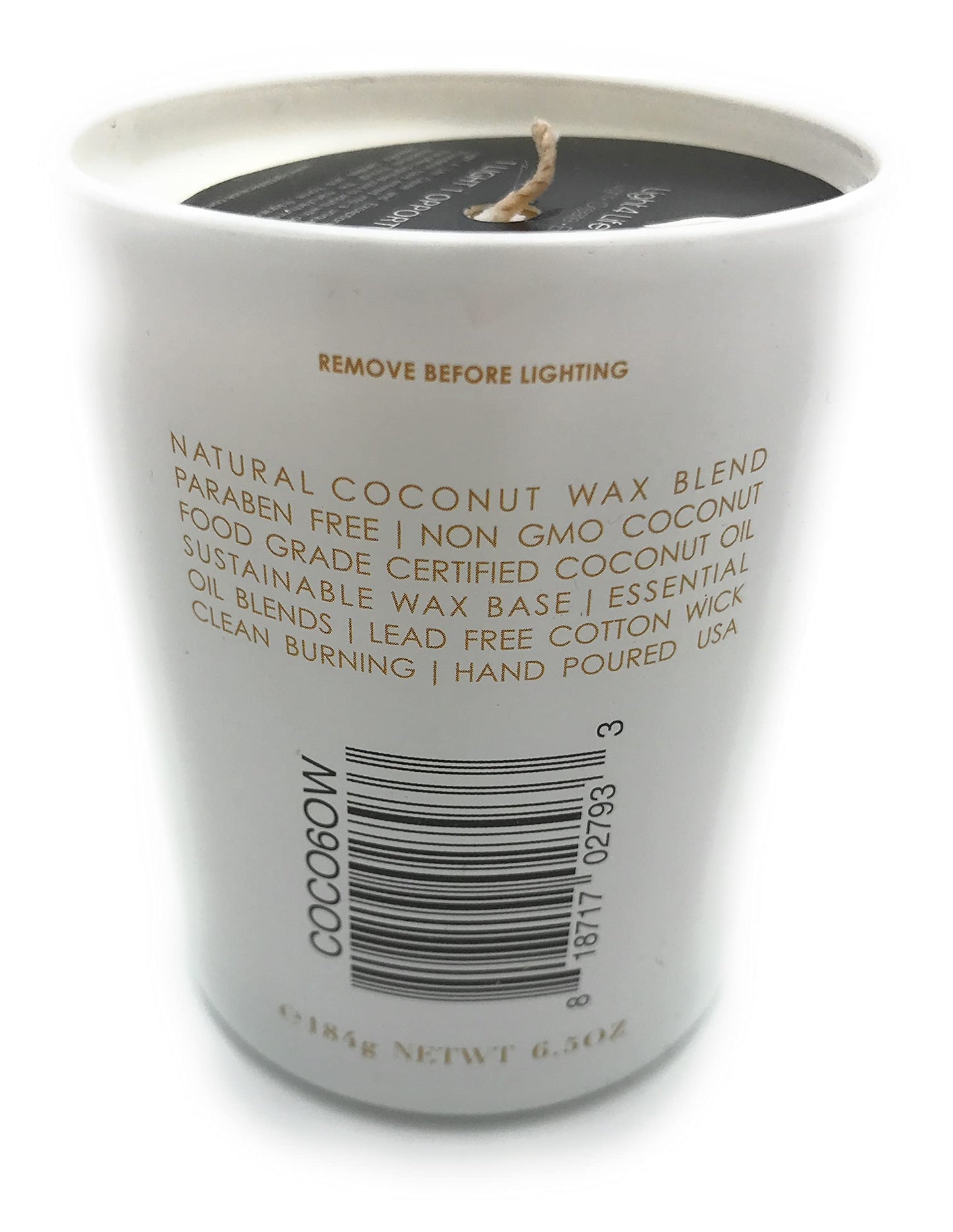 COCO by Stone 6.5oz Candle, Coconut Apricot Wax Candle for Home (Oud Wood) Home Fragrance Products, 1 Wick Candle, Enhance Indoor Aroma, Vegan & Cruelty-Free, Clean Burning and Hand Poured Candle