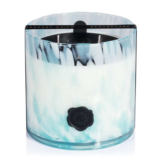 Zodax Apothecary Guild Opal Glass Jar Scented Candle for Home Decor - (#)-Wick Large Candle Ideal for The Home - Makes a Great Gift for Women and Men - Sunset Beach - 50 oz