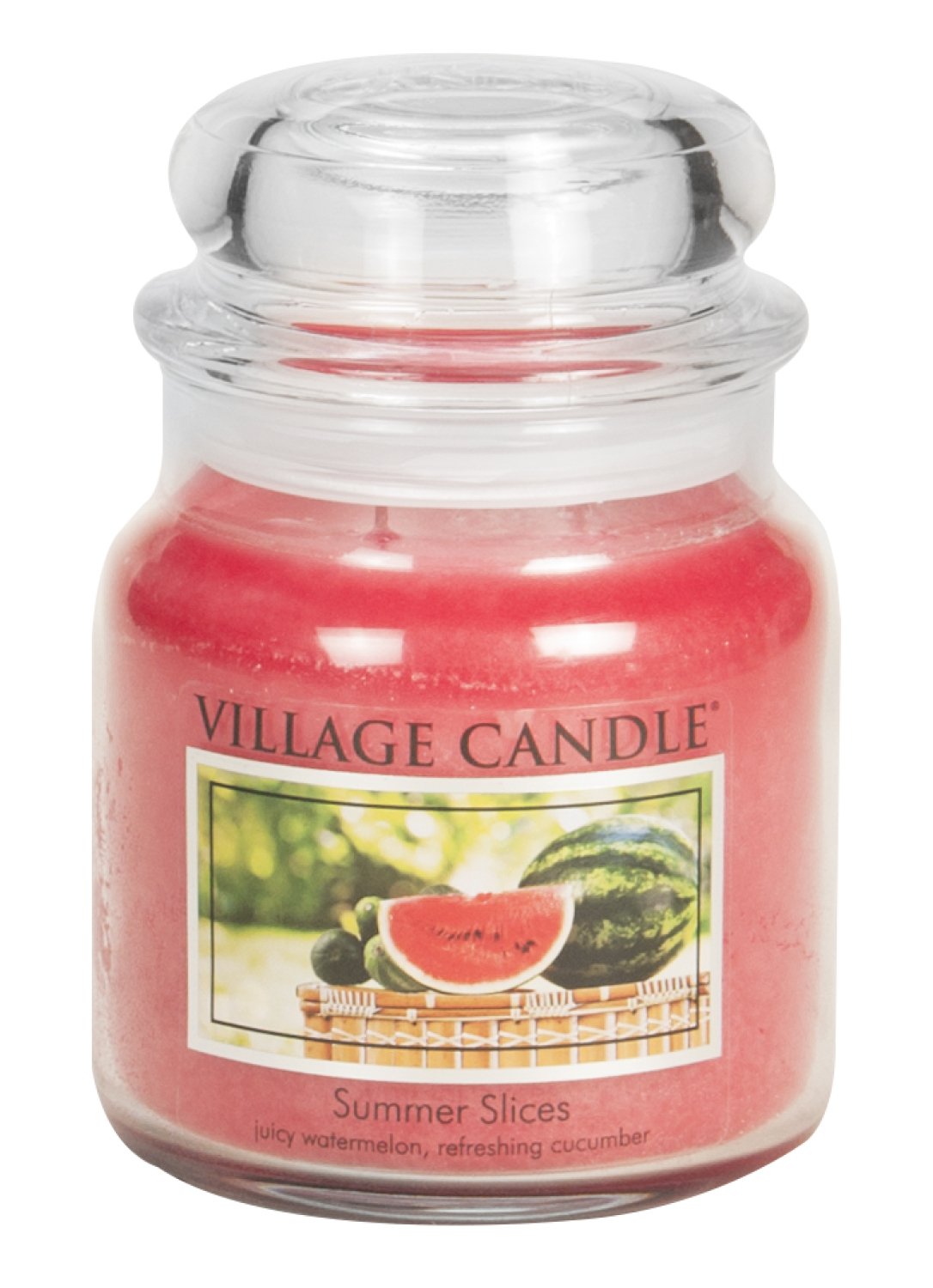 Village Candle Summer Slices 16 oz Glass Jar Scented Candle, Medium