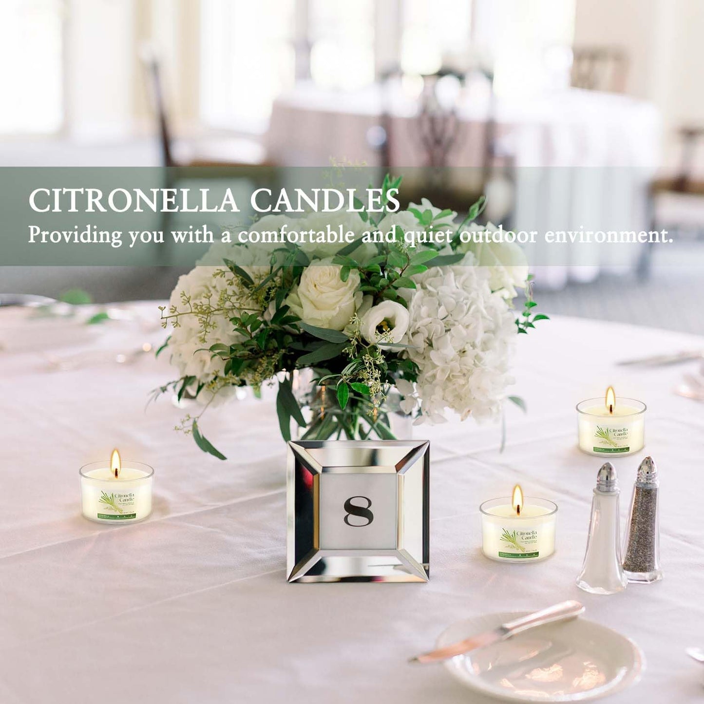 40 Pack 1.5oz Citronella Candles Bulk, Small Soy Wax Candles Bulk, Mini Portable Candles for Outdoor Patio Yard Home Wedding Party Camping Travel