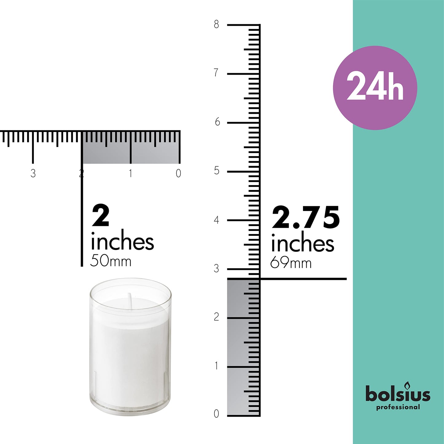 BOLSIUS 24 Hour Votive Candles - 20 Pack Restaurant Candles in Clear Unbreakable Plastic Cups - Premium European Quality - Unscented Smokeless Relight, Birthday, Party & Wedding Candles