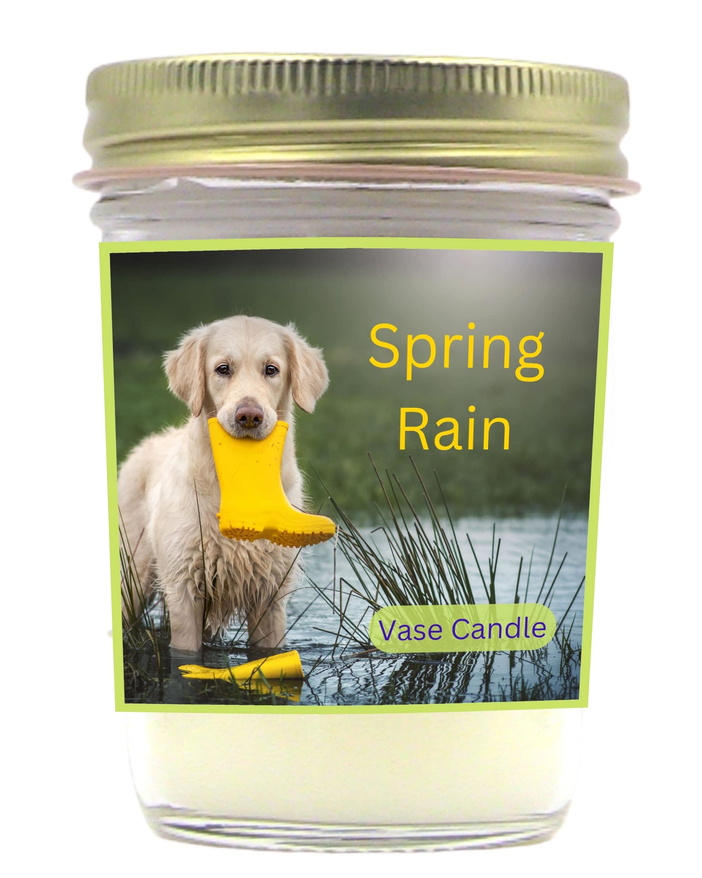 Spring Rain Vase Candle - Spring Rain - Blend of Lemon, Lily, Jasmine, and Ozone. (Jar)