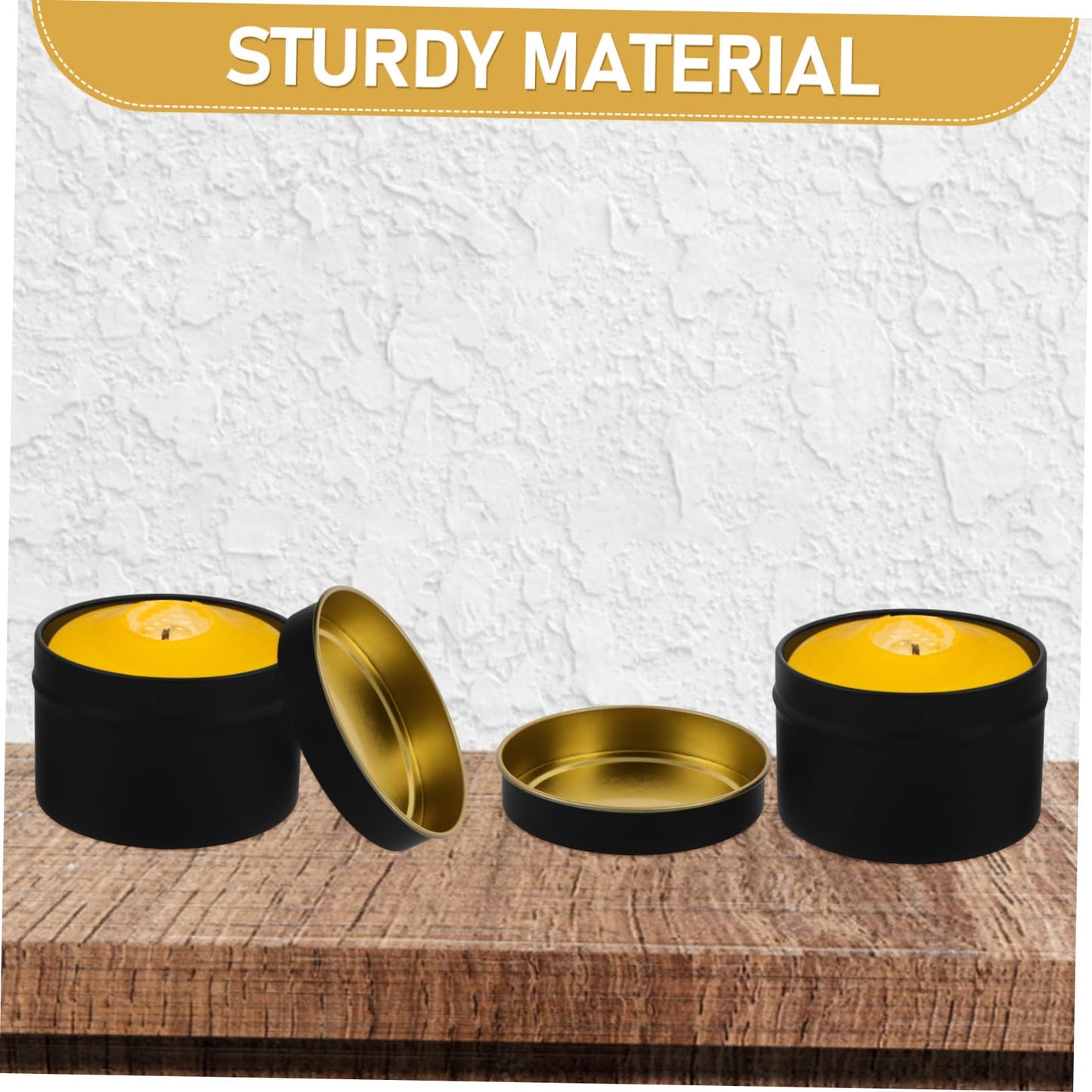ARTIBETTER 12pcs Vintage Candle Jars Empty Metal Candle Tins with Lids Storage Containers for Home