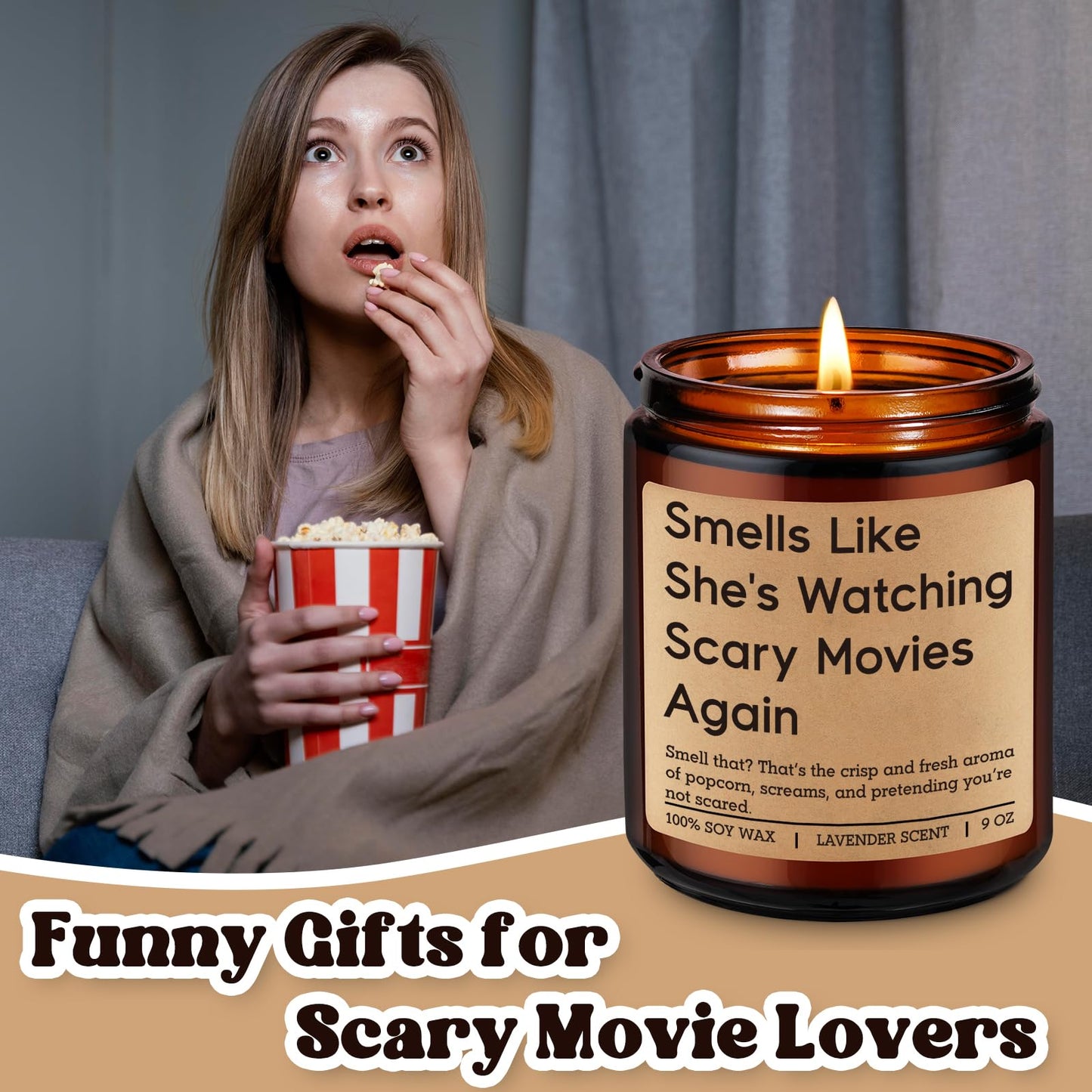 Fairy's Gift Candle, Horror Movie Gifts for Women, Halloween Gifts, Spooky Themed Presents, Funny Mothers Day, Scream Stuff, Cool Birthday Presents for Scary Movie Lovers, Horror Fan, GF, Friend, Her