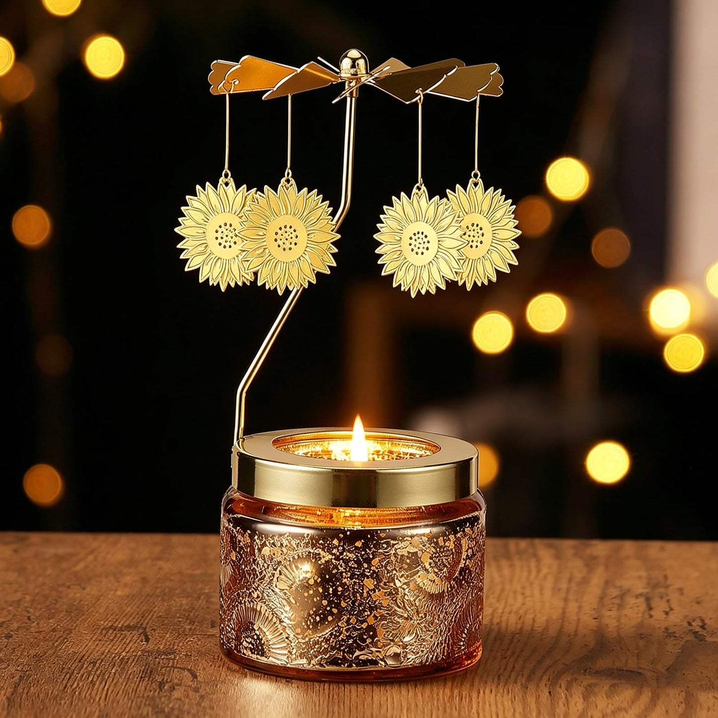 Candle Gifts for Women, Birthday Gifts for Mom Daughter Sister Wife, Unique Sunflower Gift for Friends Women, Rotatable Scented Candles Gift for Christmas Anniversary Mothers Day (Sunflower)