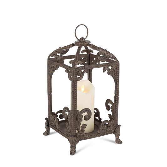 Medium Metal Acanthus Leaf Lantern.