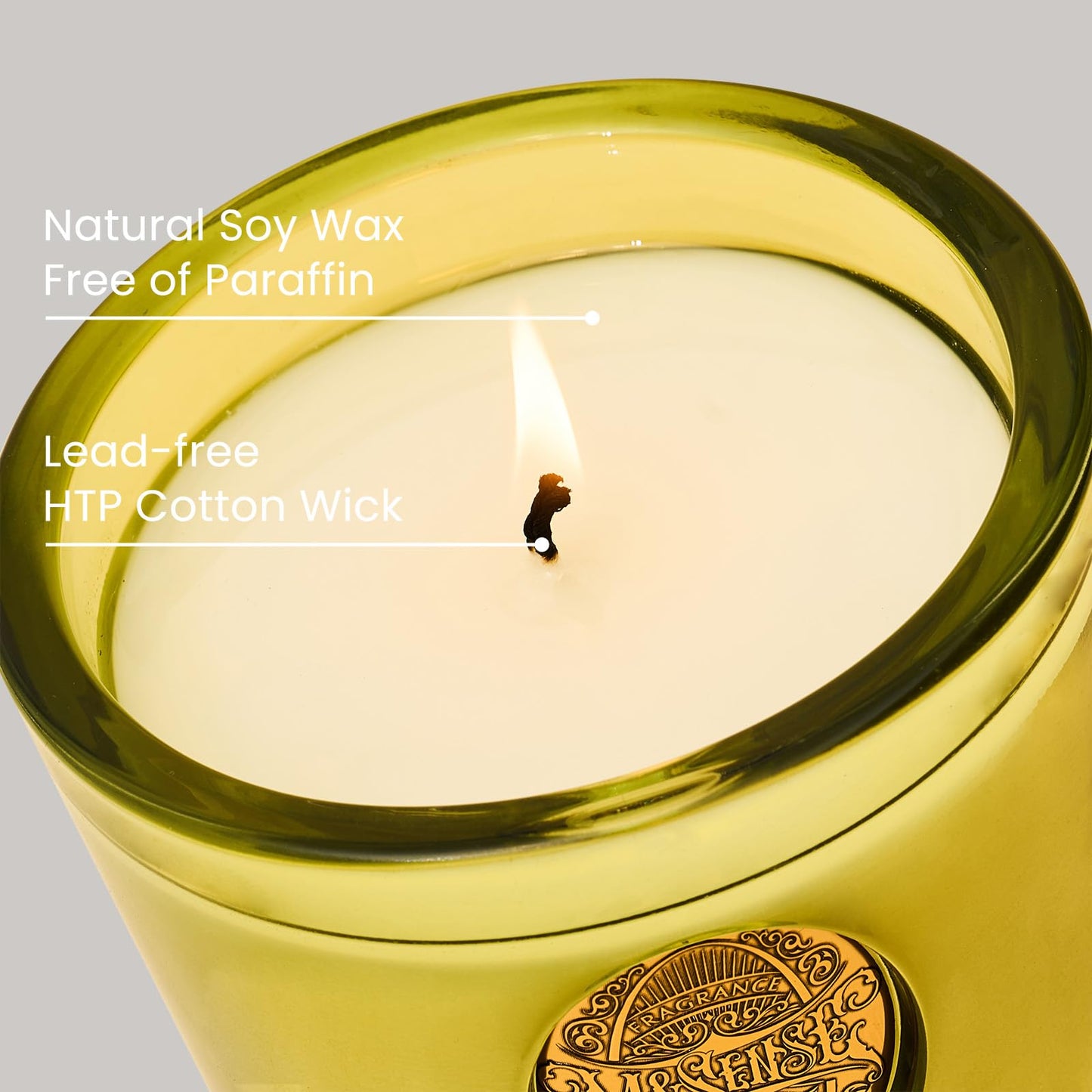 M&SENSE Natural Fresh Soy Candle | White Tea Sage & Matcha Green | 9.2 oz, 50H Burn Time | Luxury Scented Candle for Relaxation, Gifting, Home Décor | Ideal for Bedroom, Office, Party Ambiance