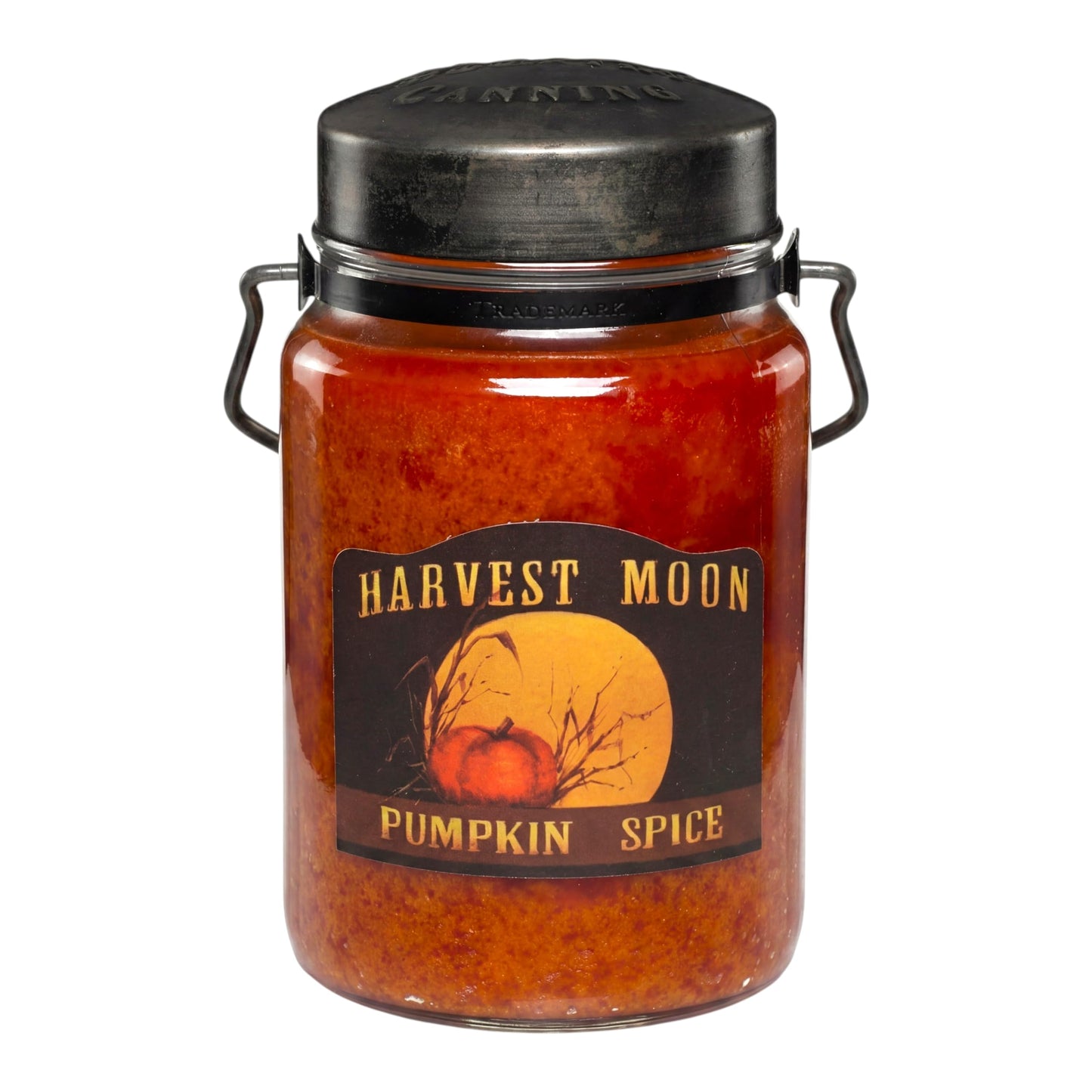 McCall’s Candles | Pumpkin Spice | 26 oz Scented Candle | USA-Poured | Vintage Rustic Jar with Carrying Handle | Warm Autumn Spice Fragrance