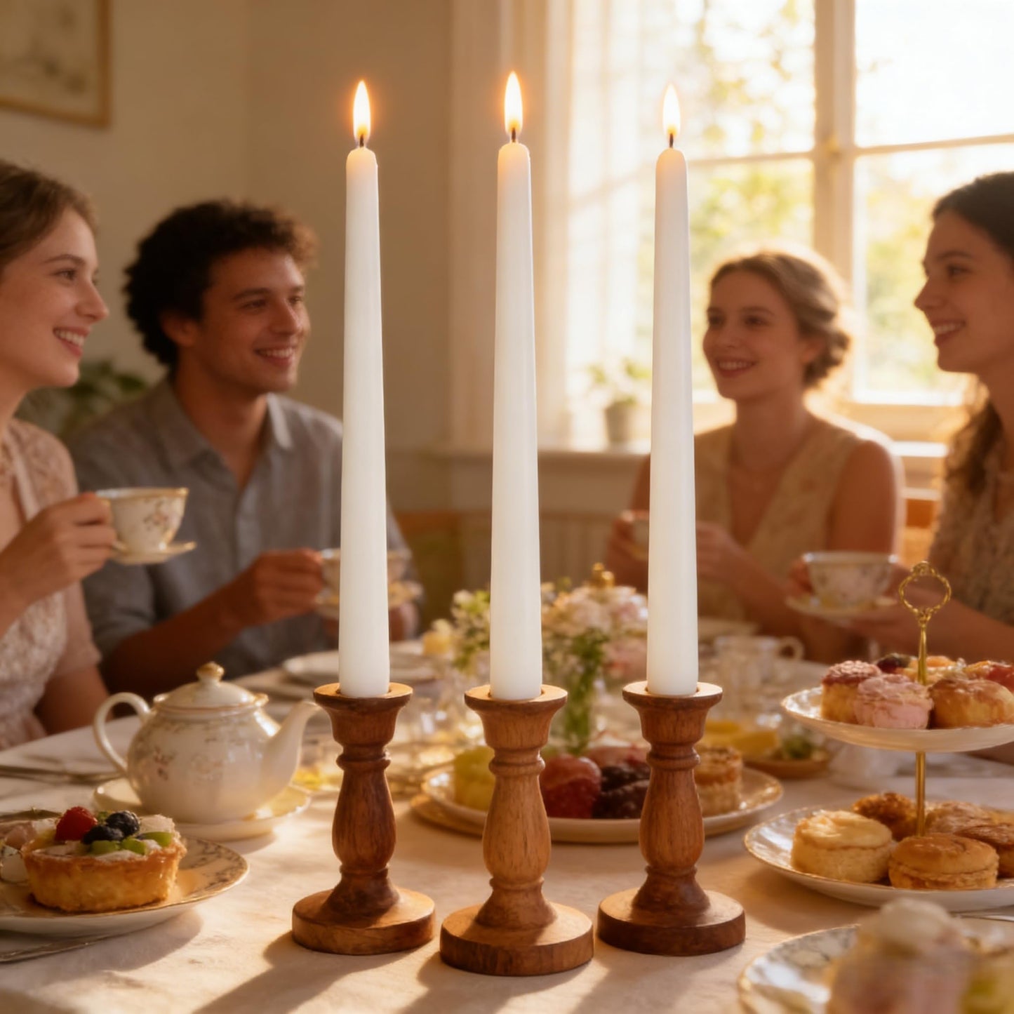 White Unscented Taper Candles for Home Decoration, 20 Pack 10 Inch Dripless Candlesticks for Dinner Party Wedding