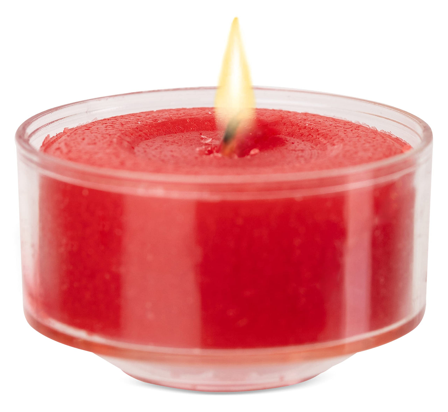 HYOOLA Scented Tealight Candles - Clear Cup - Apple Cinnamon Tealight Candles Scented - 6 Hour Burn Time - 15 Pack - European Made
