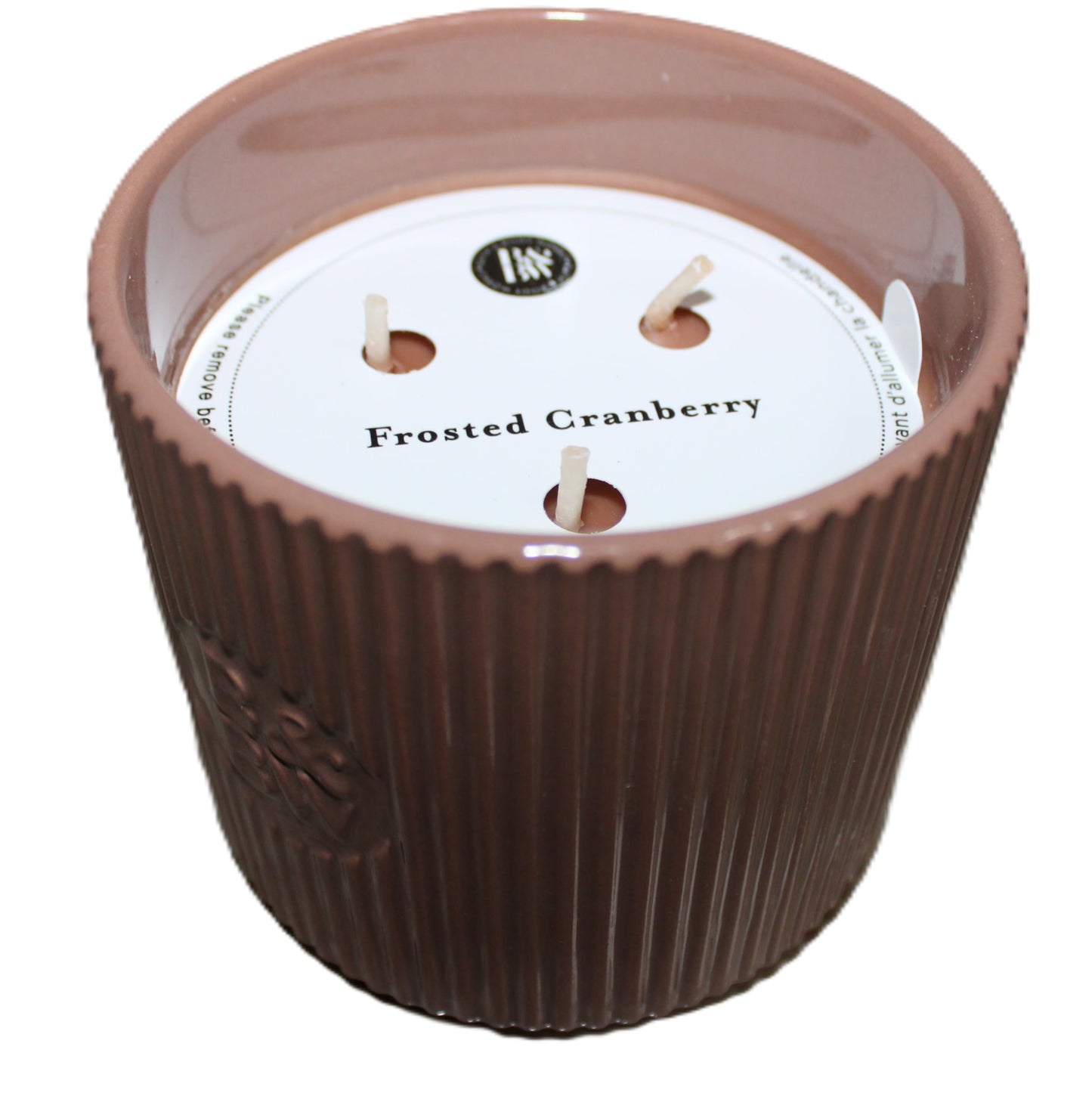 Bath & Body Works Frosted Cranberry in Reusable Ceramic Jar 3-Wick Candle