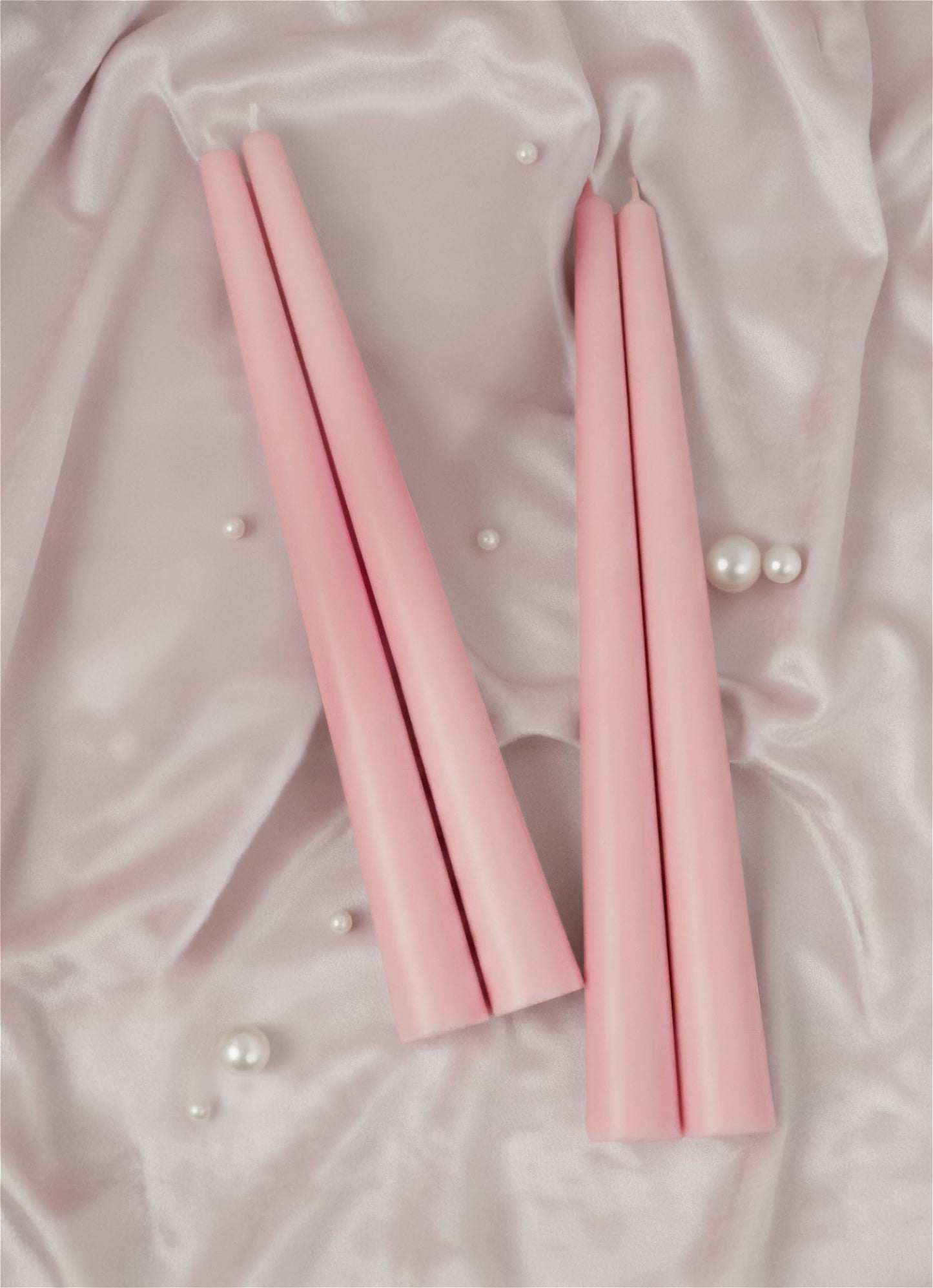 Homeology 10" Classic Taper Candles, Blush Pink, 12-Pack, 7-8 Hours Long Burning, Unscented Tall Candlesticks