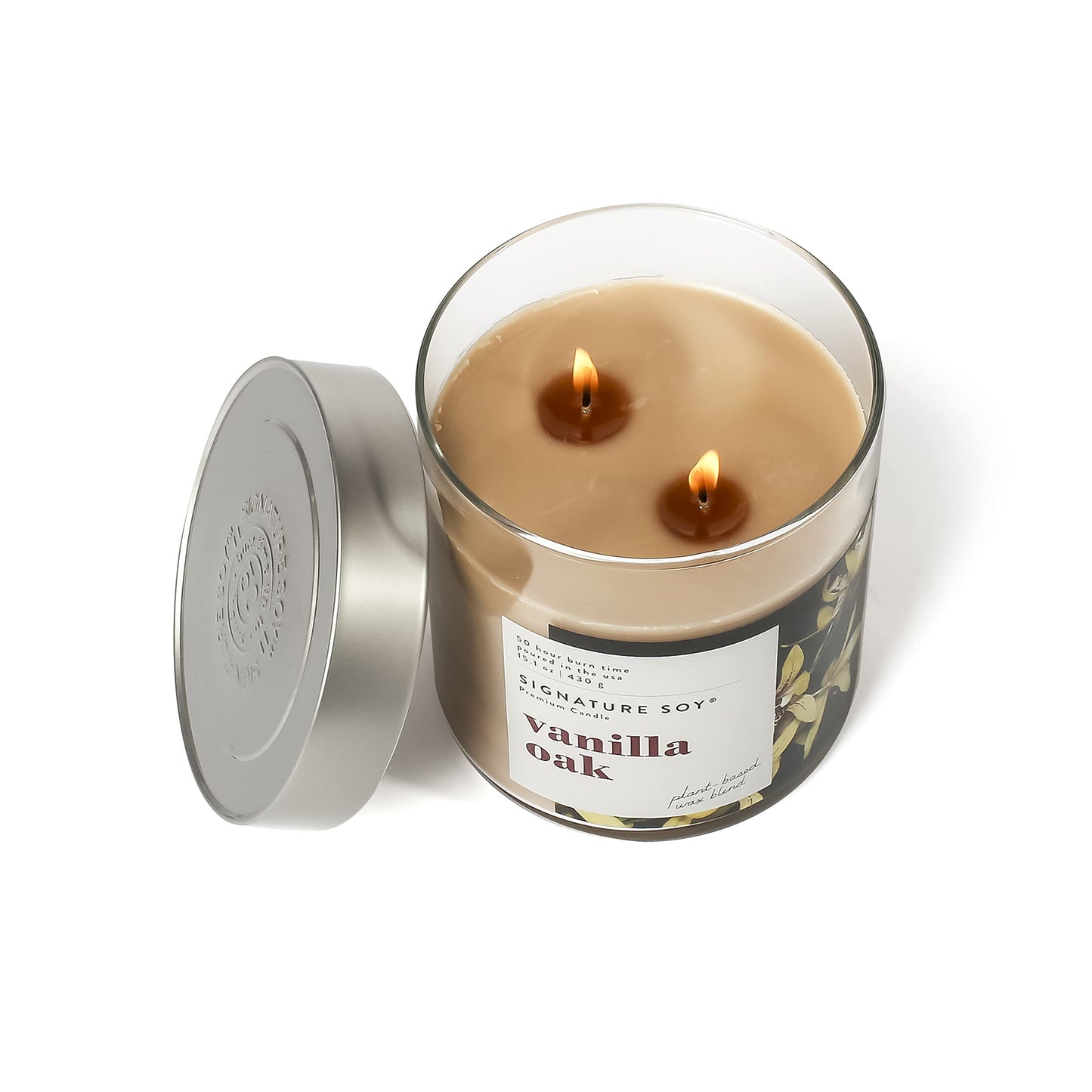Signature Soy Lidded Vanilla Oak Scented Candle Large Jar