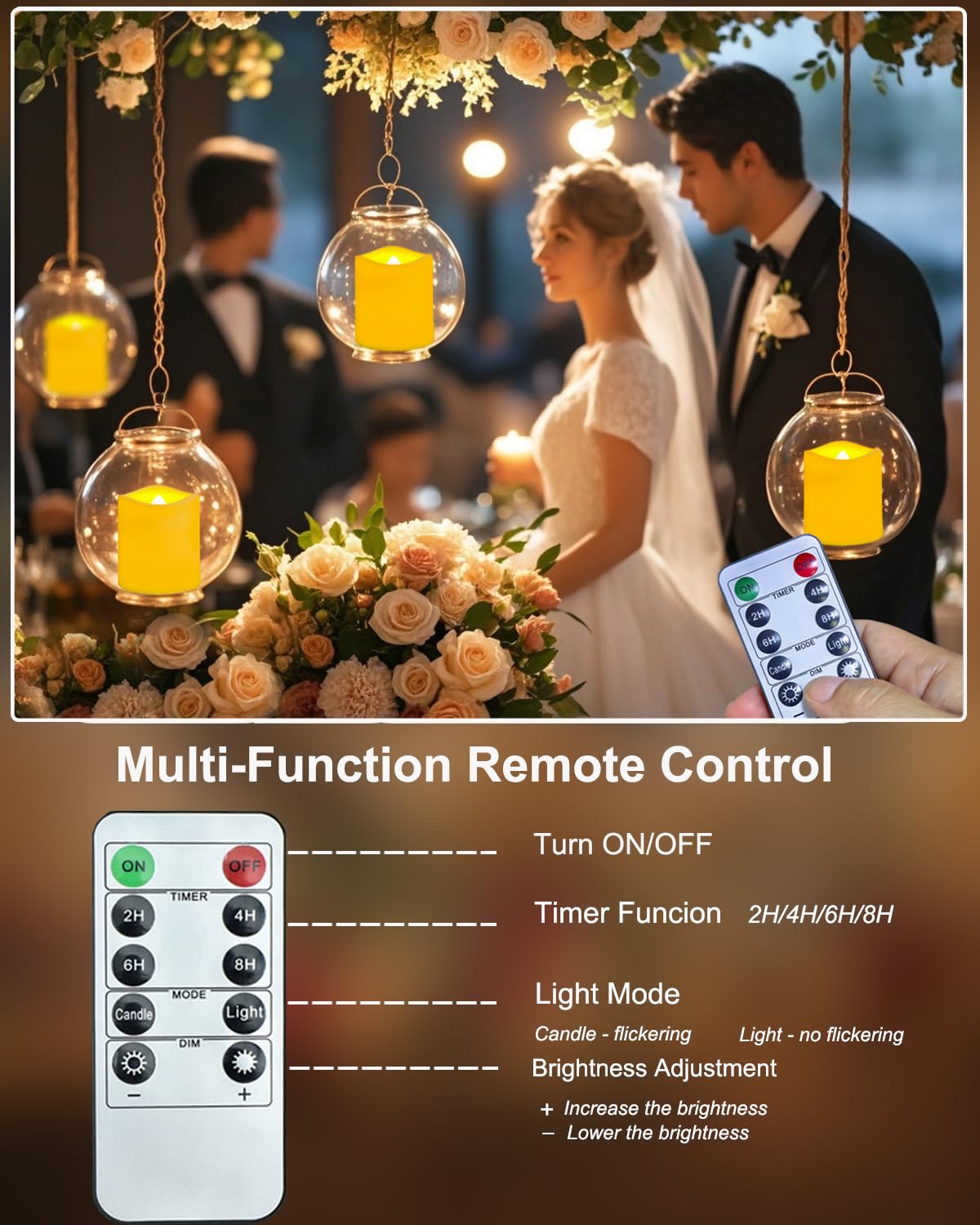 Jialine Rechargeable Tea Lights with Remote Timer, Battery Operated Flameless Votive Tea Lights Candles, USB Tealights Candles for Weddings,Parties,Halloween,Home Decor Seasonal Decor(6 Pack)