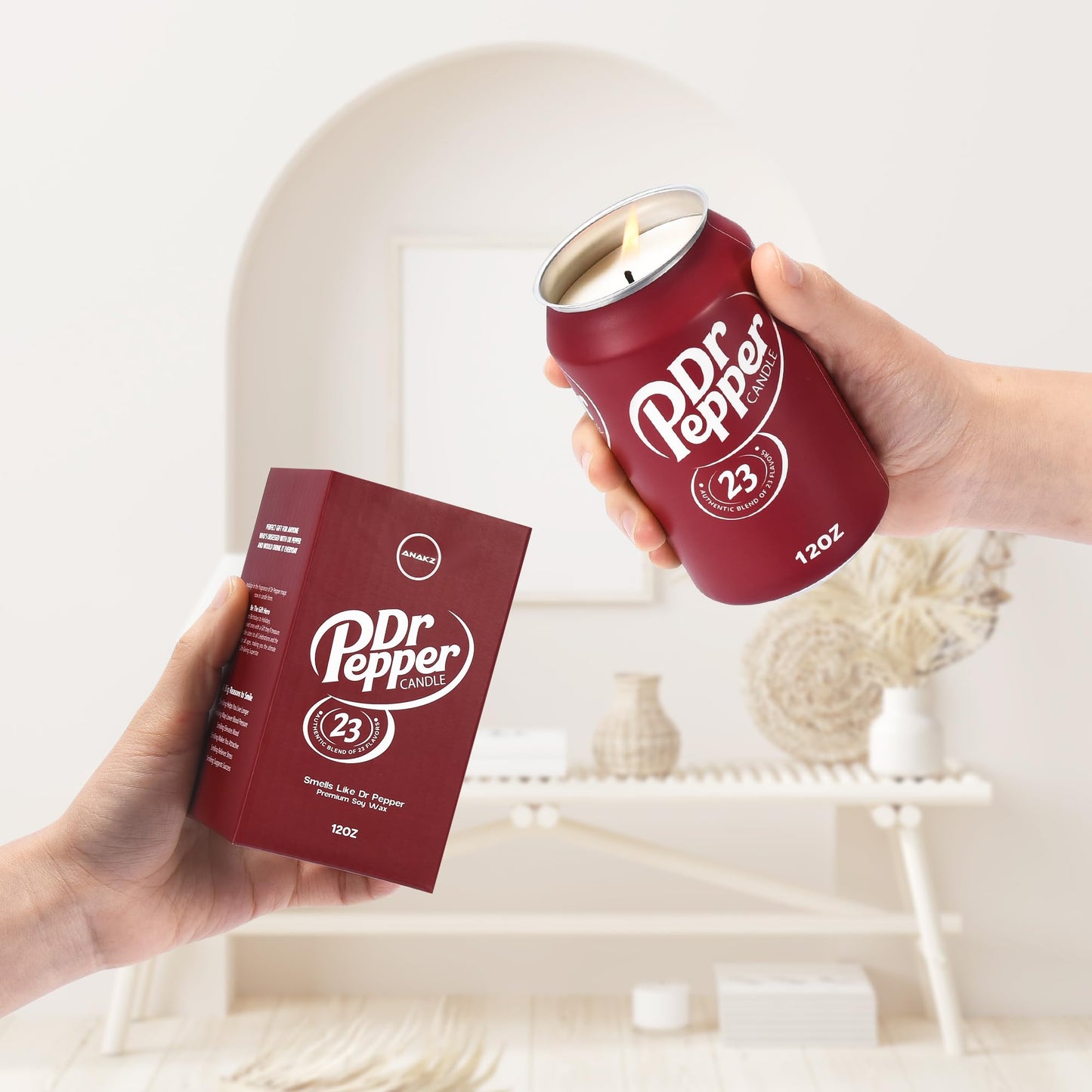 Doctor Pepper Candle - Smells Like the Real Soda - Cute Candles for Cool Gifts - Funny Candles for Any Occasion - Cute Things for Aesthetic Room Decor - Cool Candle for Cool Things