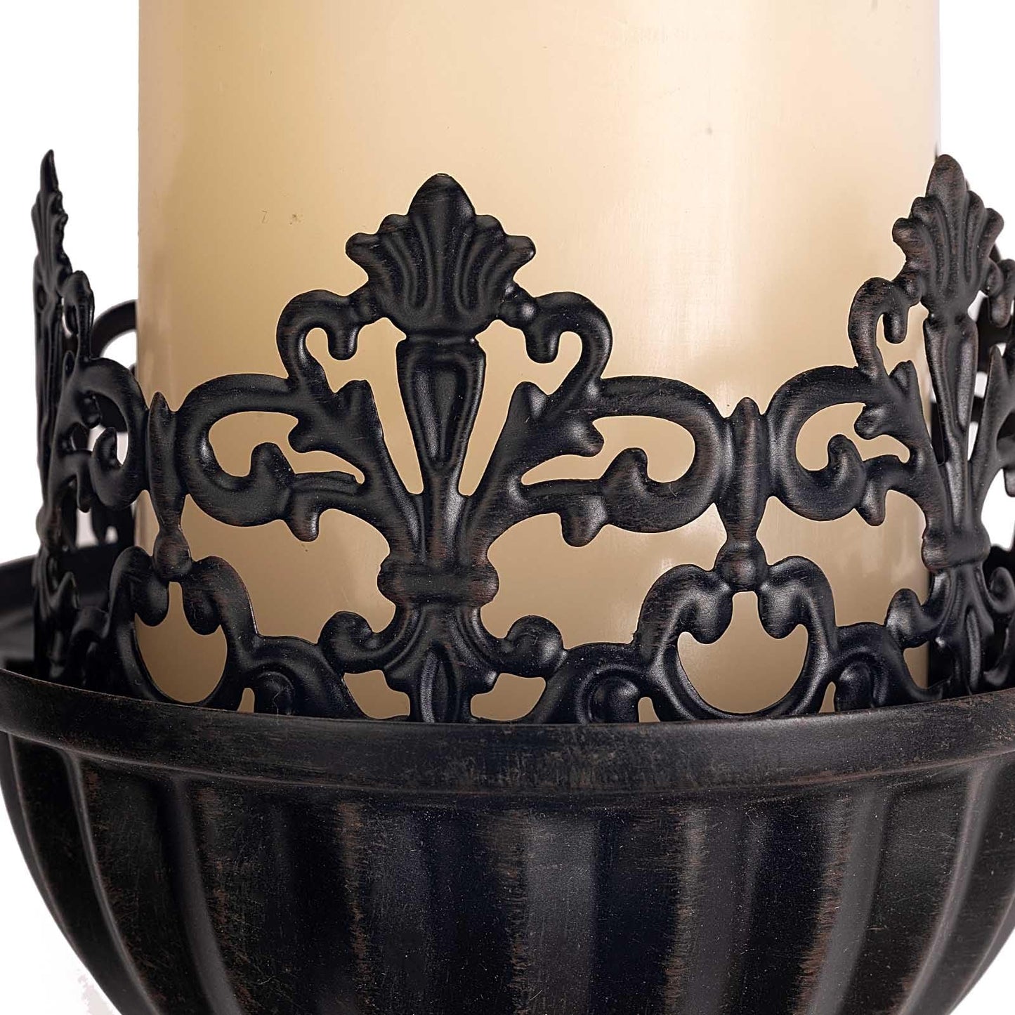 Gothic Wall Sconce Candle Holder (Set of 2) Black Crown and Scepter Design Wall-Mount Metal Candle Holders Hanging Iron Wall Candle Sconce Holder for Living Room, Bathroom, Dining Room