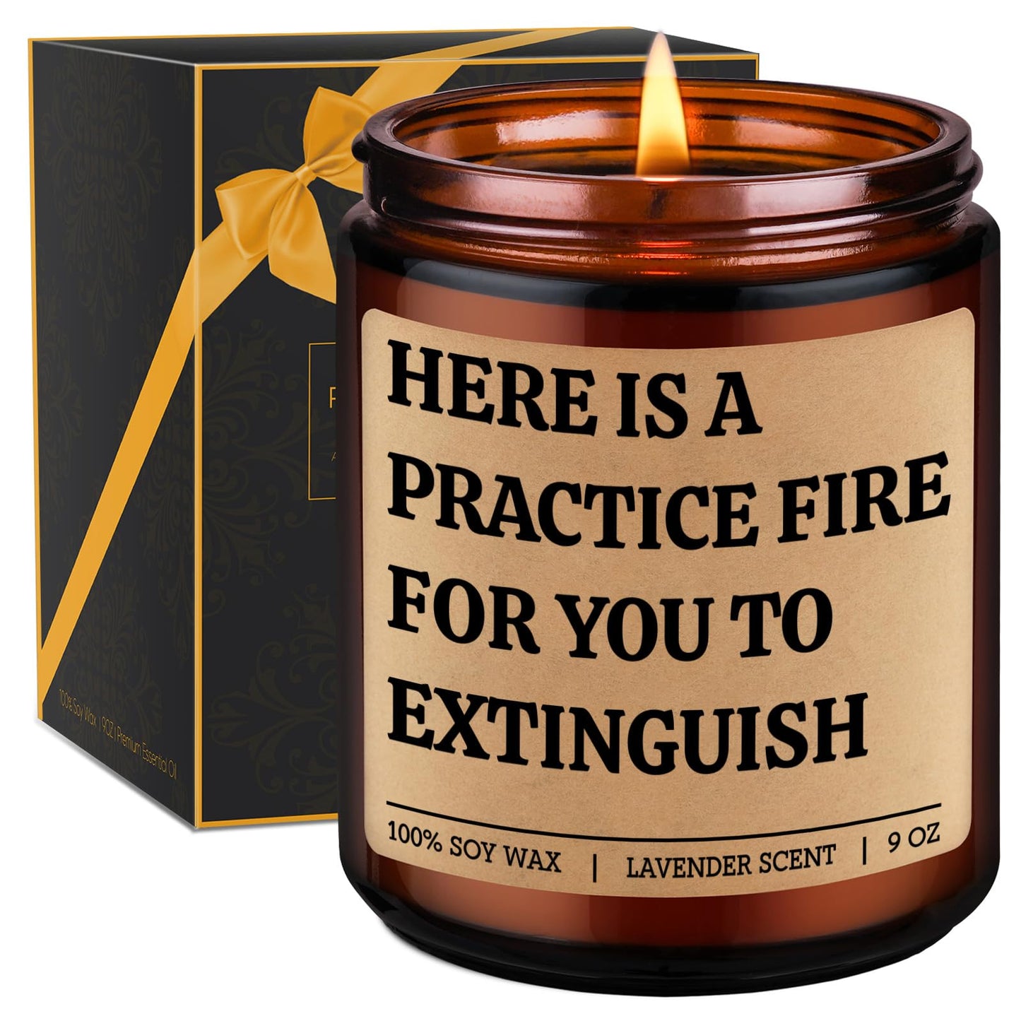 GSPY Scented Candle, Firefighter Gifts for Men, Women - Fire Fighter, Fireman Gifts for Him - Funny Firefighter Graduation, Fathers Day, Birthday Ideas for Boy, Dad, Boyfriend - Fire Fighter Accessory