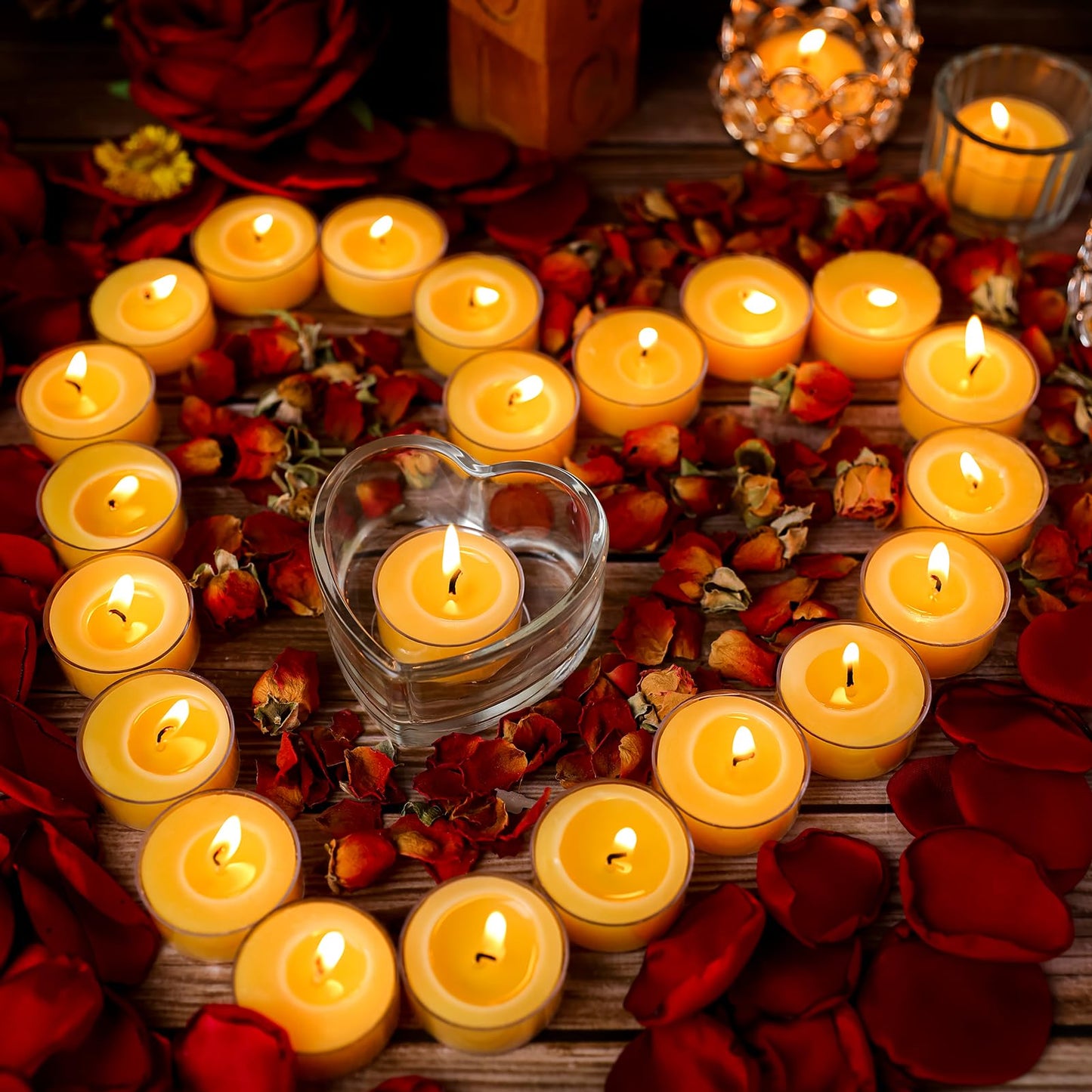 20 Packs Beeswax Tealight Candles Bulk,4 Hours 100% Pure Beeswax Tea Lights Candle in Clear Cup,Natural Scent Bees Wax Candles Small Smokeless Clean Burning Perfect for Home Decor for Party Christmas