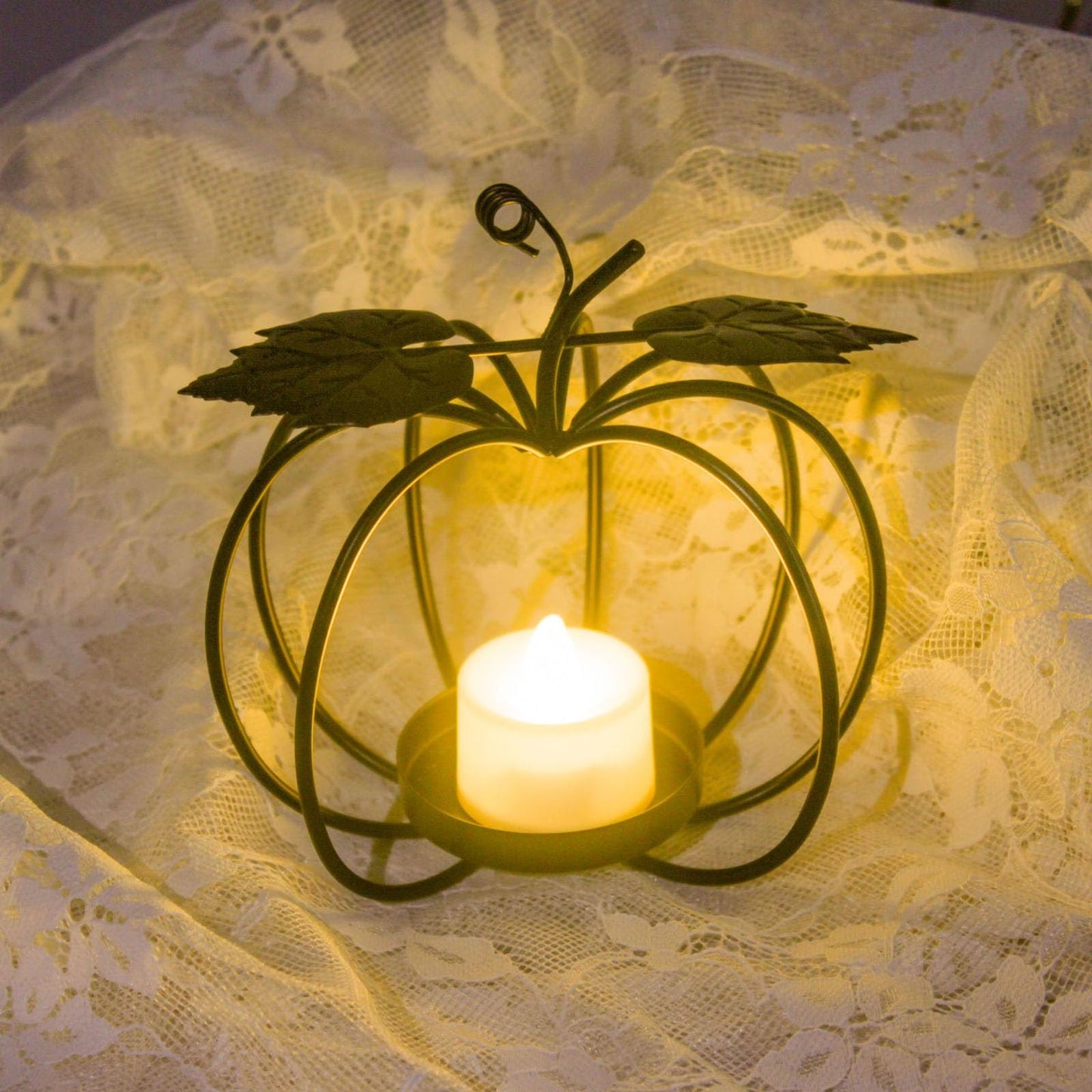 Tealight Candle Holder - Cute Candle Holders for Pillar Candles Tea Light Candle Holders Metal Candle Stand Table Centerpiece for Christmas Wedding Decor (Candle Holder with Glass Shade Black)