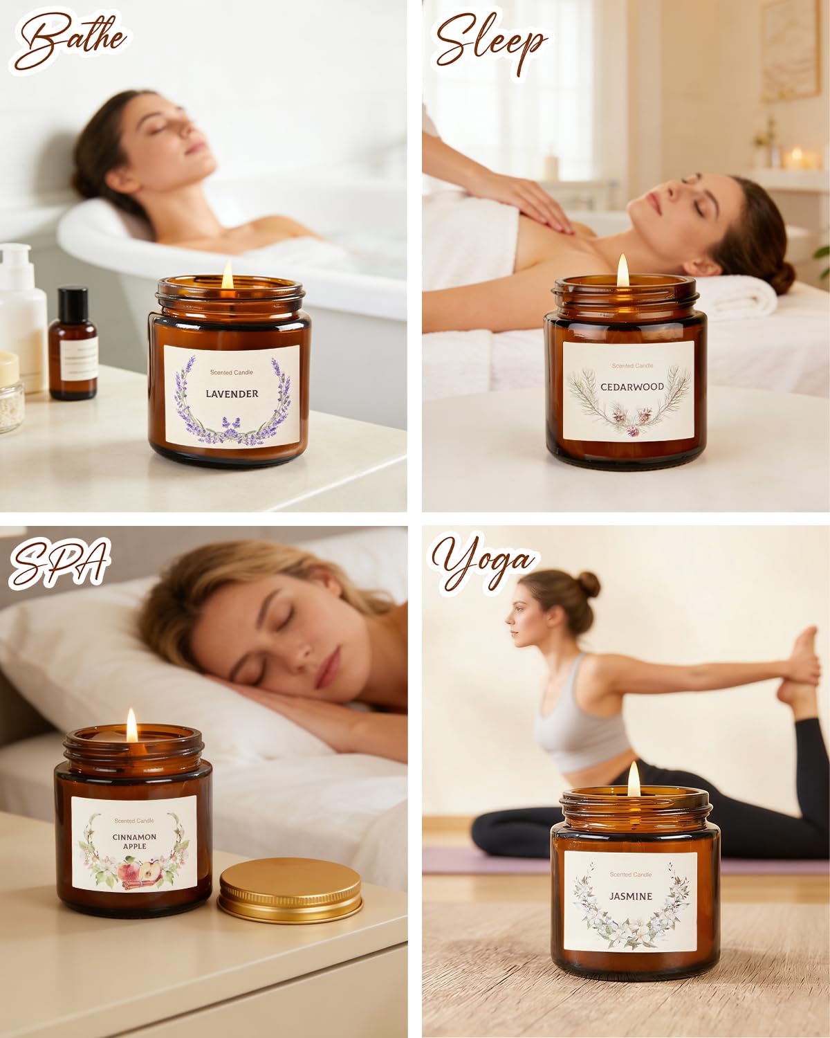Scented Candles Set for Women Gifts, Soy Wax Candle 10 Pack, Long Lasting Aromatherapy Candles for Home, Birthday, Mother’s Day, Thanksgiving & Holidays