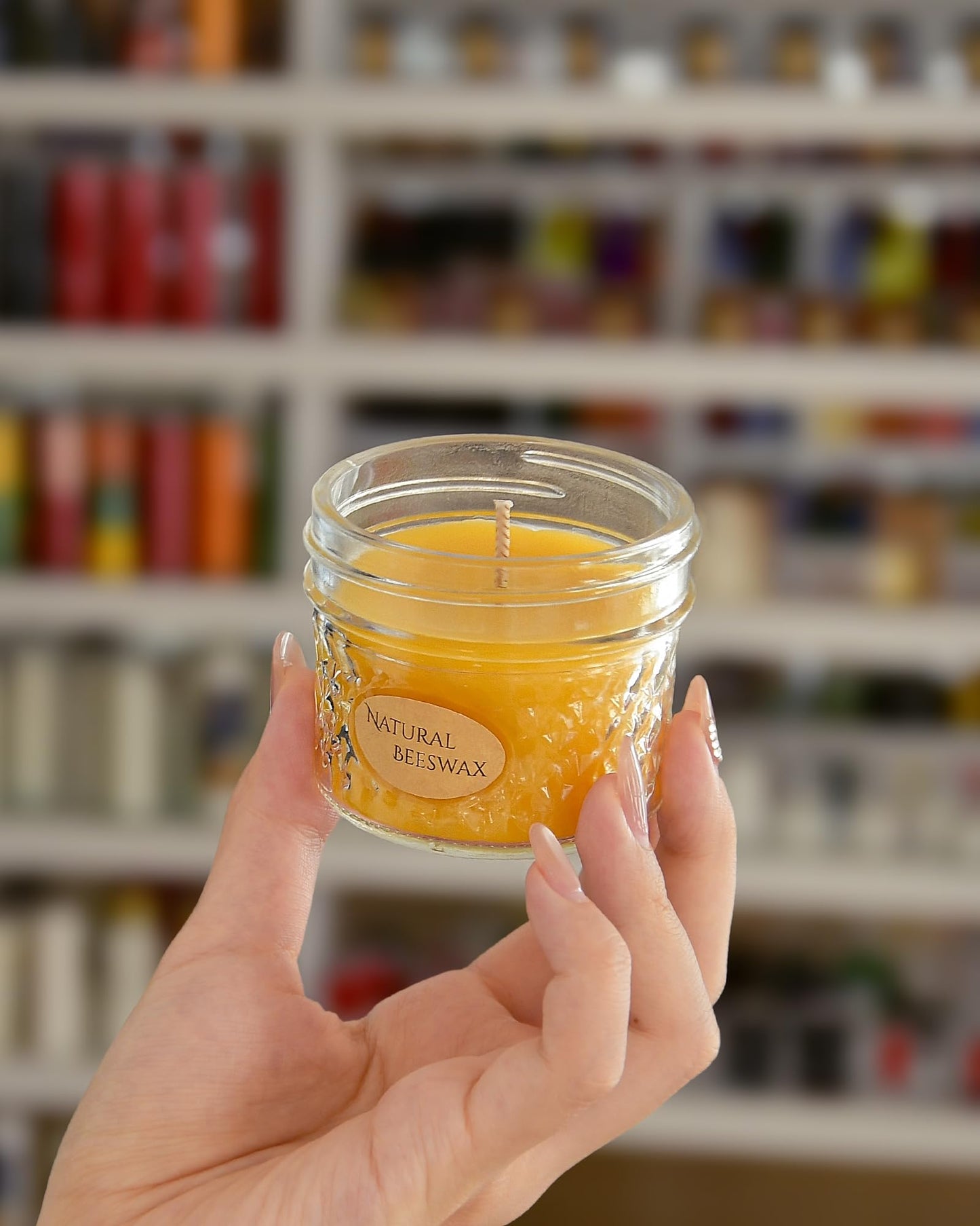DEYBBY 3 Pack Beeswax Jar Candles Set - Beeswax Candles Gift,18 Hrs Burn - Handpour Bees Wax Candle for Dinner Home Party Spa