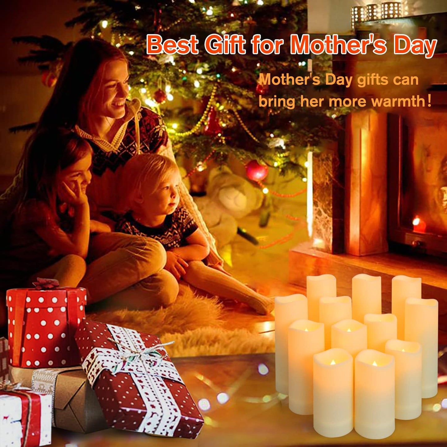 Metaku Flameless Flickering Candles Battery Operated LED Candles Set of 12 Ivory with Remote & Timer for Halloween, Christmas, Bedroom, Home, Wedding, Birthday Decoration D2.2'' x H4''5''6''7"