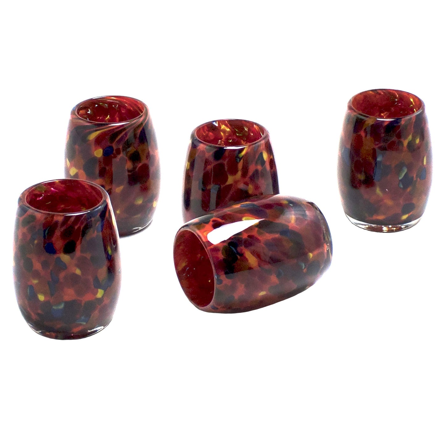 Totally Blown Glassworks Votive Candle Holder, Tea-Light, Handmade Blown Glass, Accent Vase, Centerpiece, Home Decor, Artist Dehanna Jones, Seattle, WA. (Red MM Ladybug)