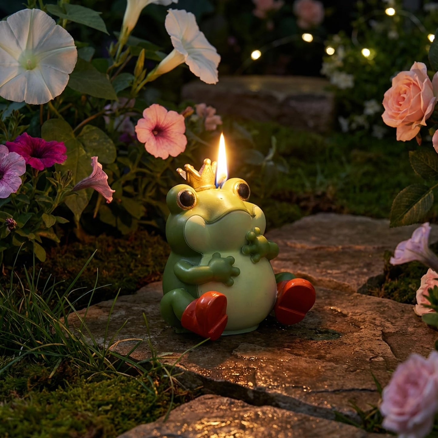 CabyGift Frog Candle Mom Dad Gifts Home Decoration, Forest Meadow Scented Soy Candles, Funny Animal Shaped Candle for Shelf and Desk Decoration, Cute Frog Gift for Frog Lovers