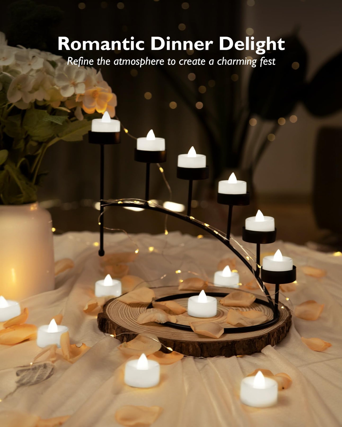 BEICHI Remote Candles, 12 Pack Timer Candle, Flameless Tea Lights Candles Battery Operated, Flickering LED Tea Lights, Timer Battery Votive Candles- Pure White- White Base