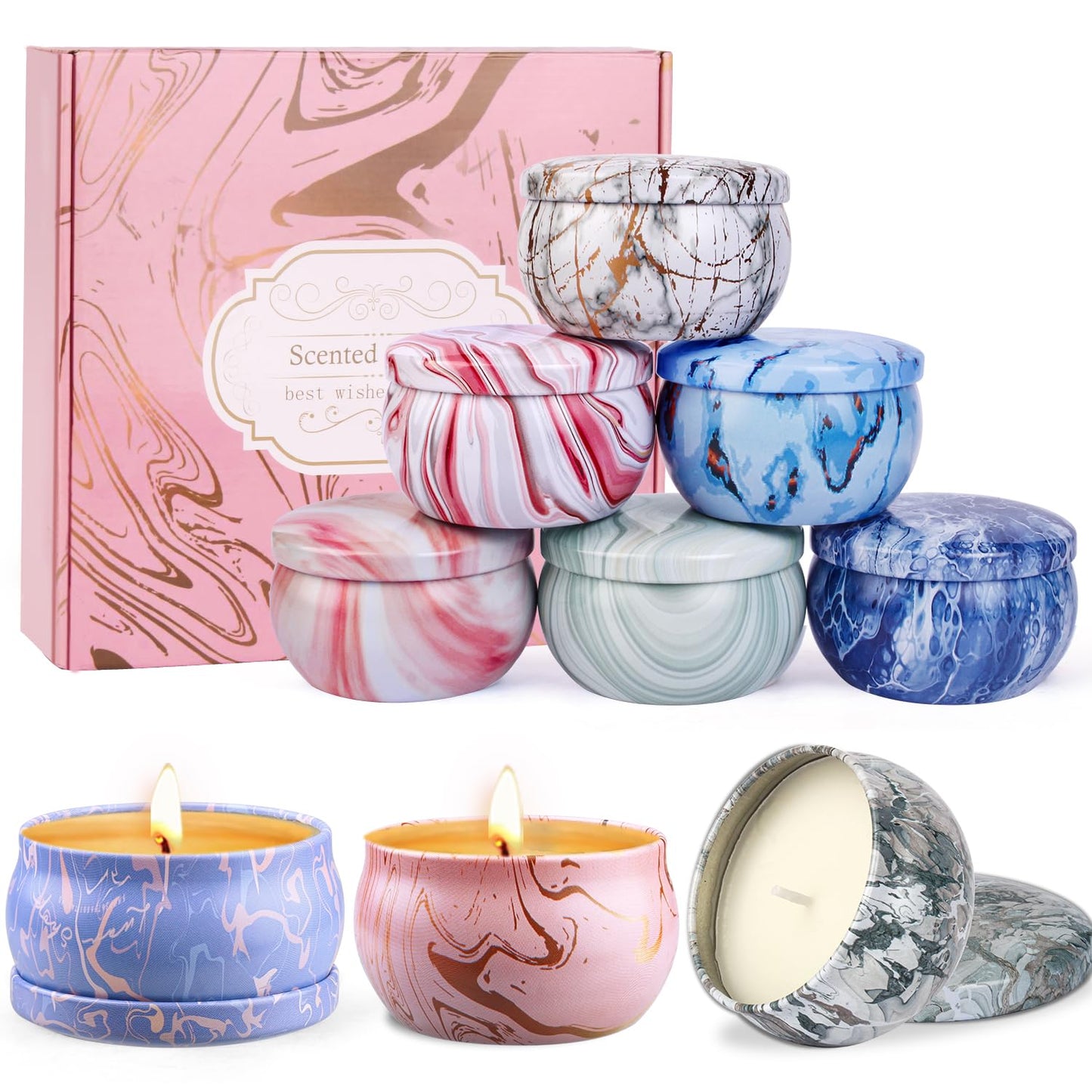 Candles - Scented Candles Gift Set for Women, 9-Pack Natural Aromatherapy Candles for Home Scented, Long Burning Gifts for Stocking Stuffers, Party Favor, Mothers Day, Birthday, Valentines Day