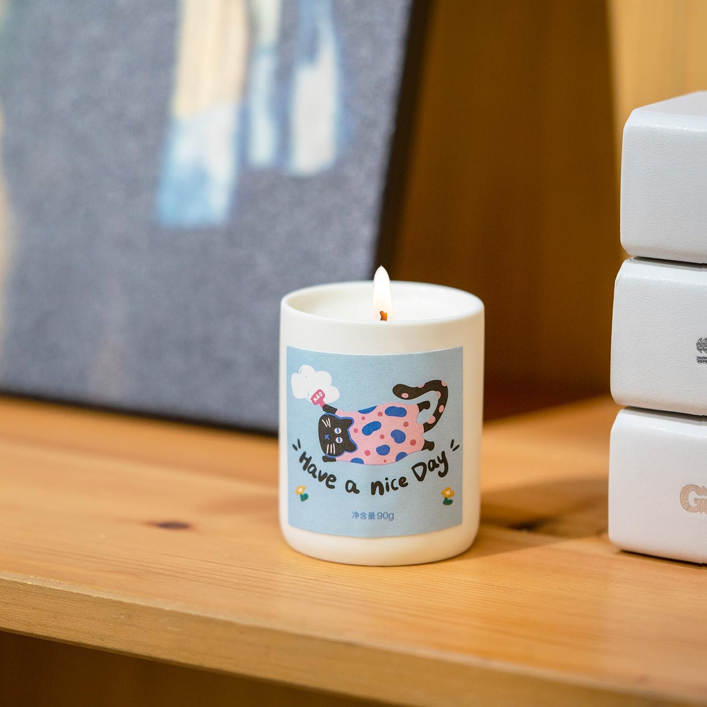 KRD Pet Lover Gifts for Women, 3 Pack Strong Scented Candles Set, 3x3.2oz 60H Burn, Fresh Pet Odor Eliminator for Home Bathroom