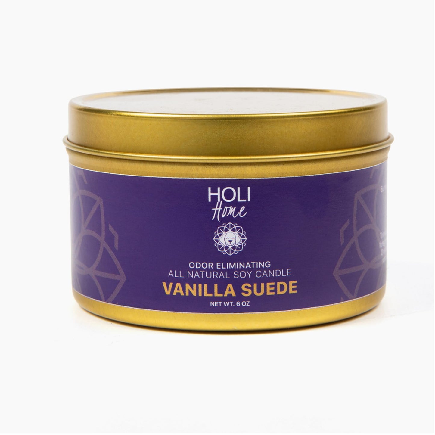HOLI Pet Odor Eliminator Candle – Vanilla Suede Scent – All Natural Soy Wax, Paraben & Phthalate Free, Pet Safe, Long-Lasting 60-Hour Burn, Non-Toxic & Plastic-Free Air Freshener for Home