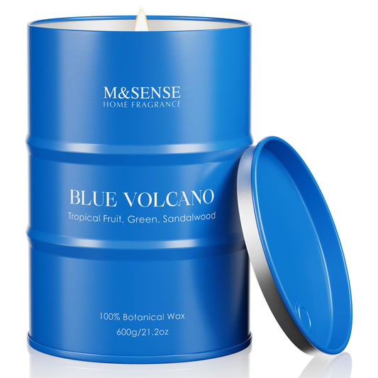 M&SENSE Tropical Fruit Soy Scented Candles Natural Non Toxic, Large Summer Candles 21.2oz 120 Hours Long Lasting Burning, Unique Candle Gifts Cozy Room Decor for Women Men