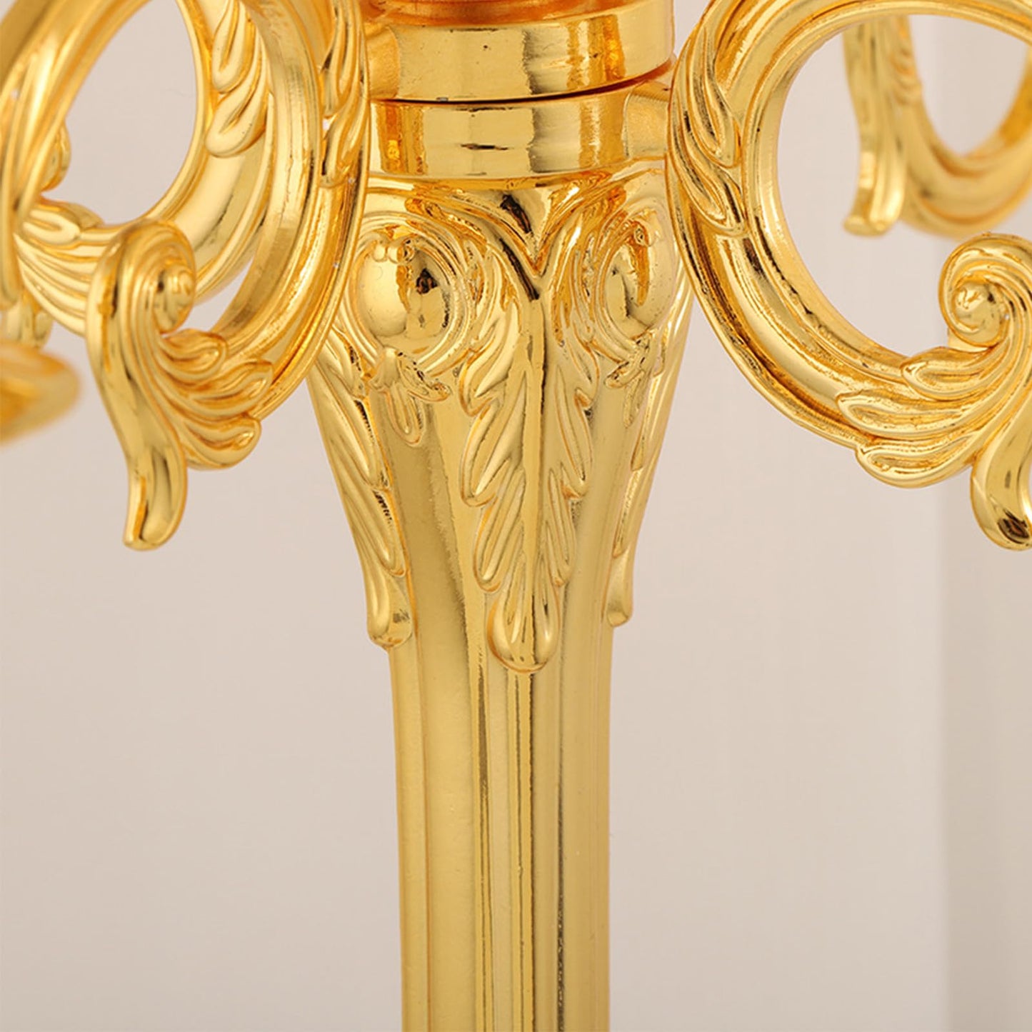 GIYDNEI 5 Arms Candelabra 25.4In Gold Candlestick Holder for Taper Candles, Candle Holder Stand Table Centerpieces for Wedding Home Decoration,Silver,14.6" Wx25.4 H