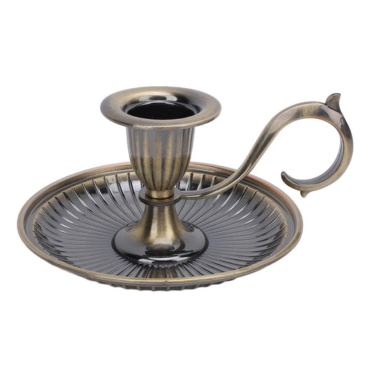 Vintage Candle Holder Elegant Decorative Taper Stand for Dinner Table Home Party (Antique Brass)