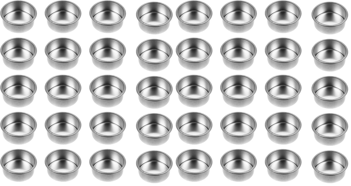 Uonlytech 20Pcs Tea Light Tins Cups Metal Tea Light Case Containers Empty Scented Candle Cup DIY Tealight Candle Holders for Christmas Wedding Table Decoration (Pack of 2)