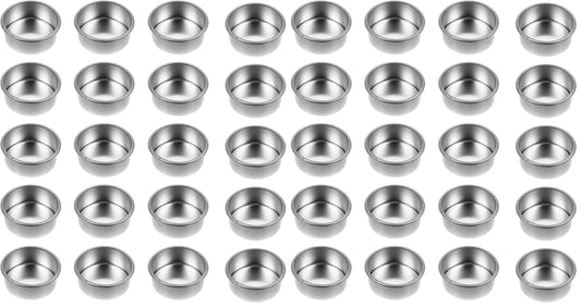 Uonlytech 20Pcs Tea Light Tins Cups Metal Tea Light Case Containers Empty Scented Candle Cup DIY Tealight Candle Holders for Christmas Wedding Table Decoration (Pack of 2)