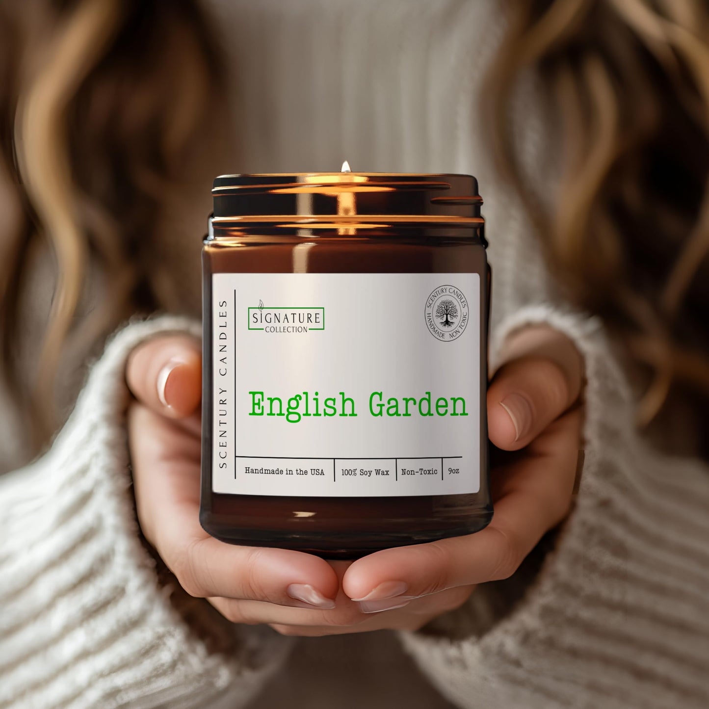 English Garden Floral Scented Candle, Many Scents to Choose from, All Natural Non-Toxic Soy Wax, Handmade in The USA (English Garden)