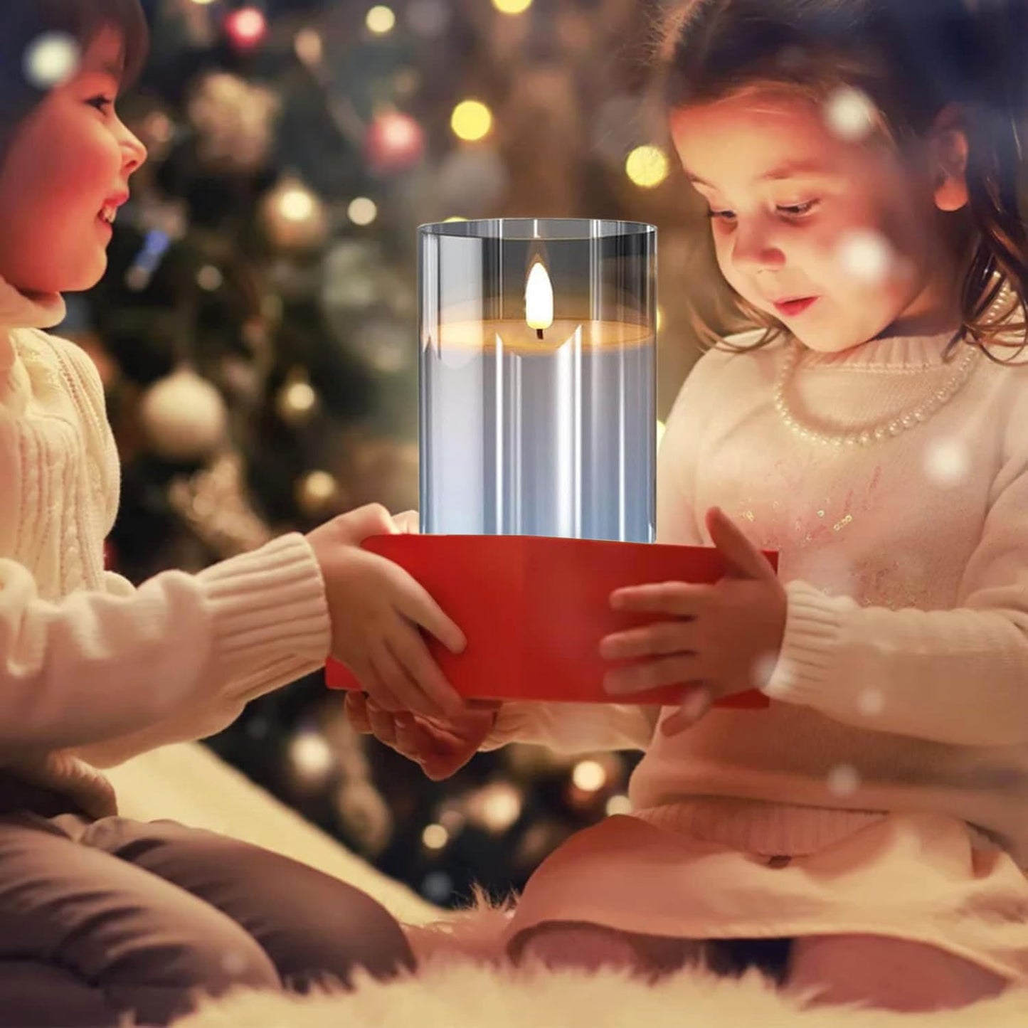 GPTMCZL Remotely Glass Battery Operated Candles, Grey Led Flameless Candles, with Remote and Timer Realistic Operation of LED Candle Light, Used for Party, Wedding, Festival Decoration(Pack of 3)