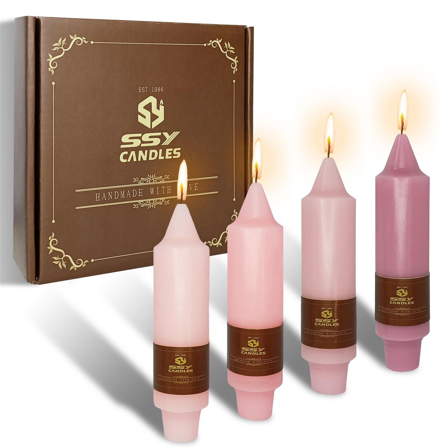 Gedengni 8pcs Colorful Dripless Spiral Candle Green Taper Candlesticks,5inches Pink Tapered Candles Purple Candle Sticks Colorful Twisted Candles for Wedding Home Party Women Gift