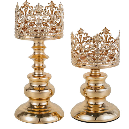 Metal Candle Holder Iron Candle Holder Candle Holder with Openwork Pattern Elegant Candle Holder Easy to Maintain and Clean Candle Holder Matchable Candle Holder Suitable for Party Dining Rooms